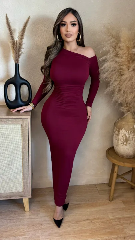 Come Back Dress (Burgundy) sold by Lavish Couture Fashion