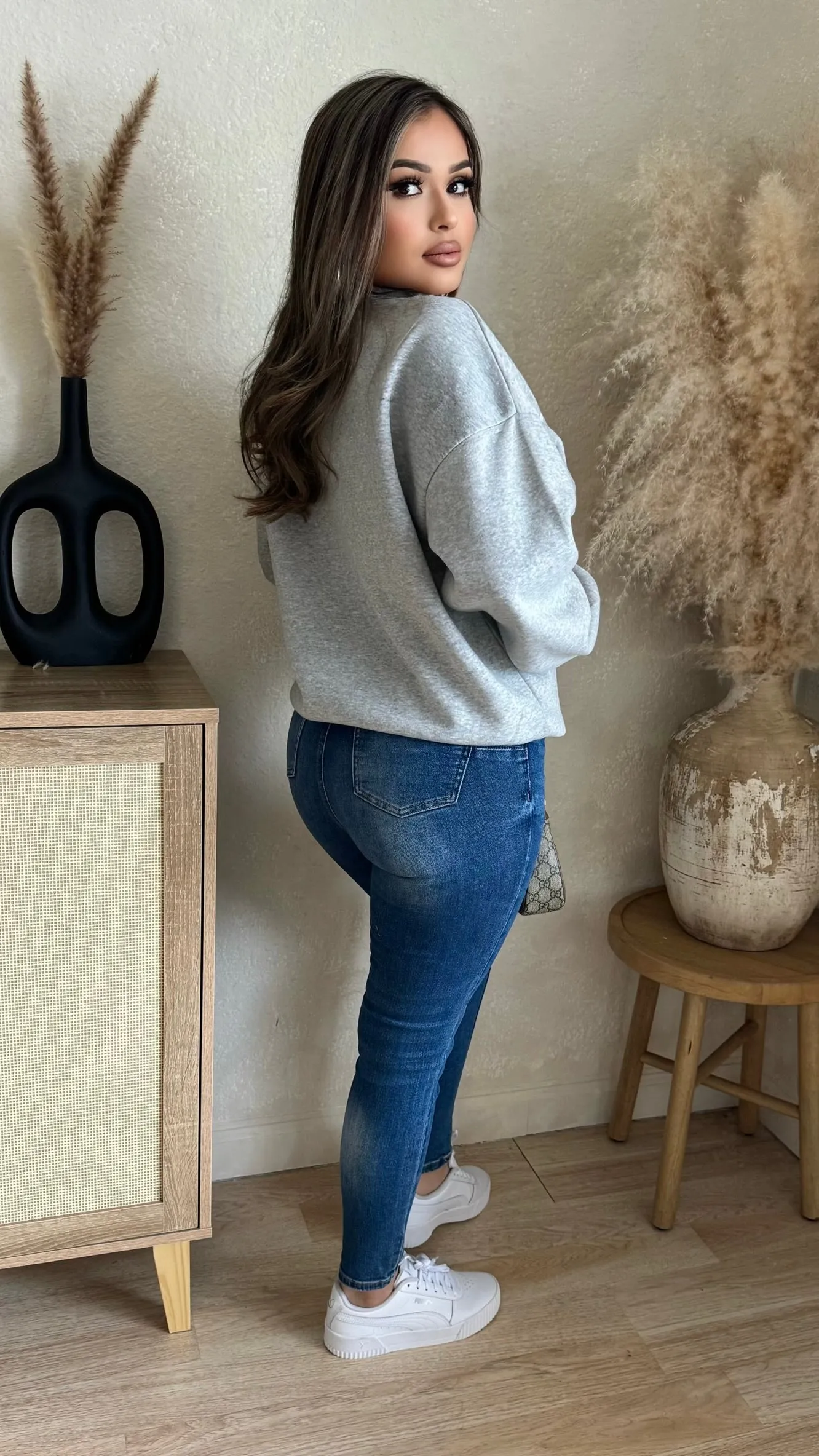 Los Angeles Sweater (Heather Grey) sold by Lavish Couture Fashion product image thumbnail 3