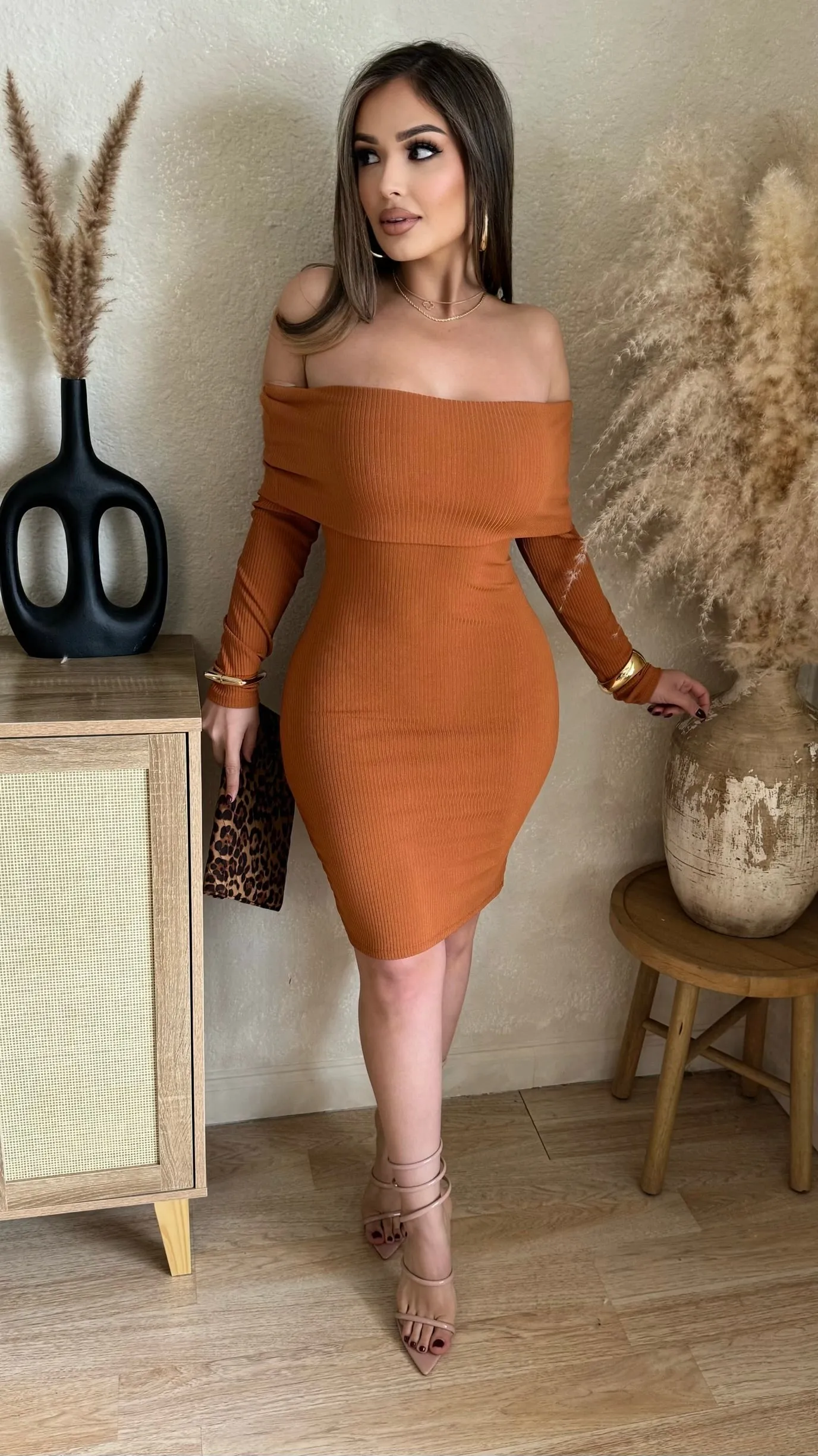 Always A Step Ahead Midi Dress (Camel) sold by Lavish Couture Fashion product image thumbnail 2