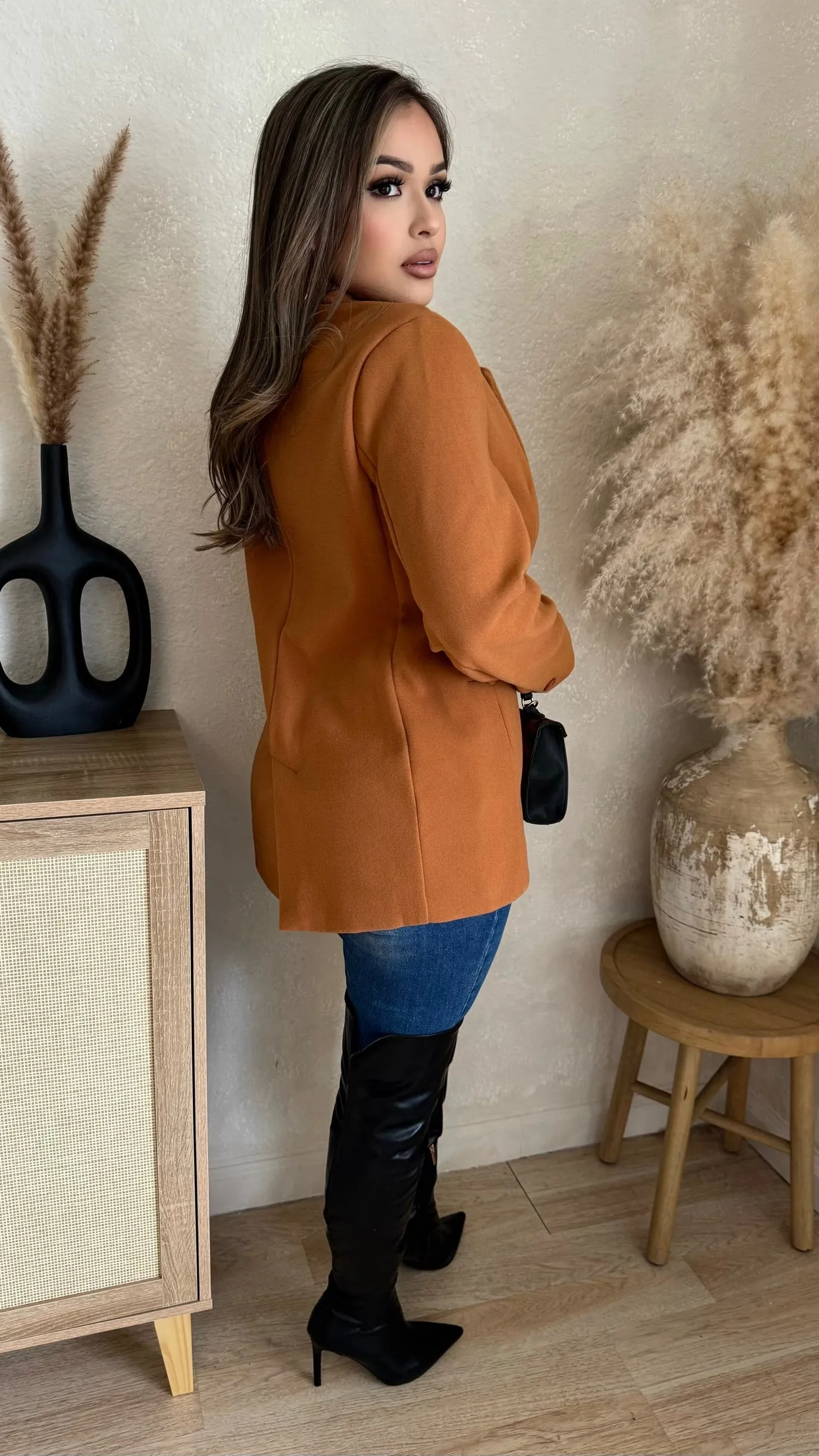 Delana Midi Coat (Camel) sold by Lavish Couture Fashion product image thumbnail 2