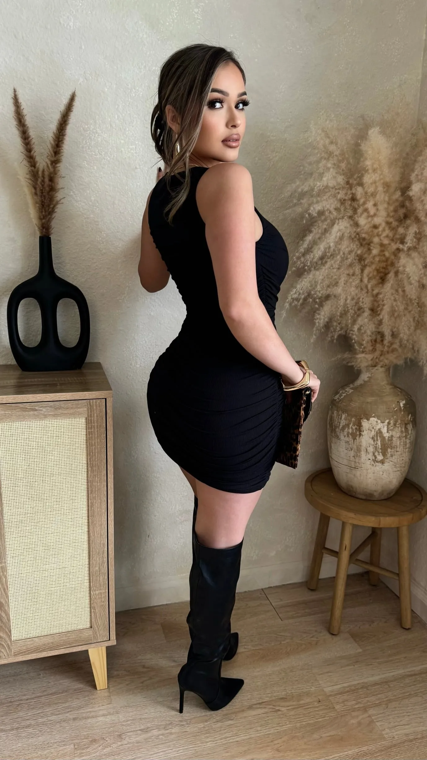 Styled To Steal Midi Dress (Black) sold by Lavish Couture Fashion product image thumbnail 4