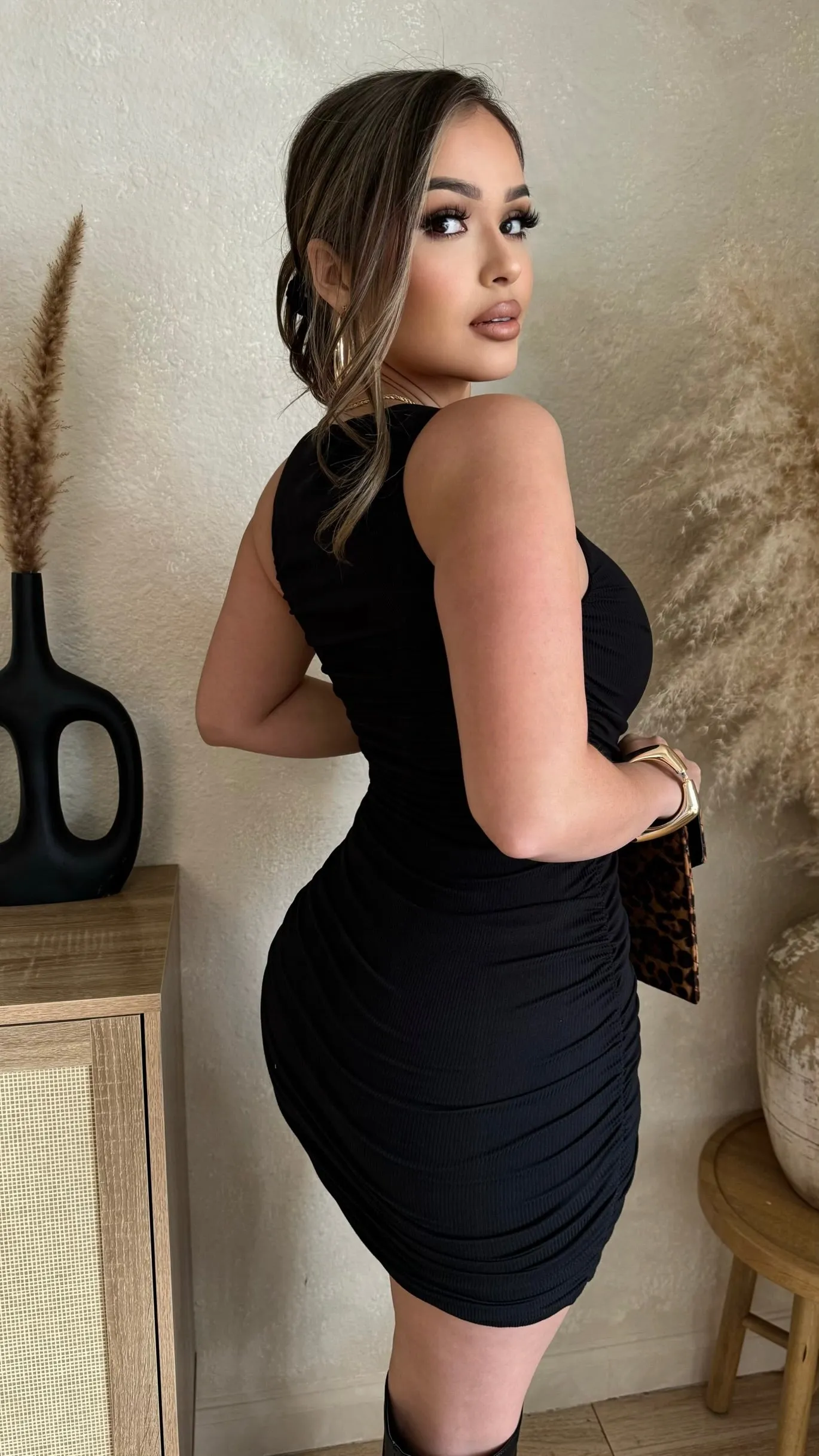 Styled To Steal Midi Dress (Black) sold by Lavish Couture Fashion product image thumbnail 2