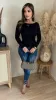 Emalia Long Sleeve Top (Black) sold by Lavish Couture Fashion