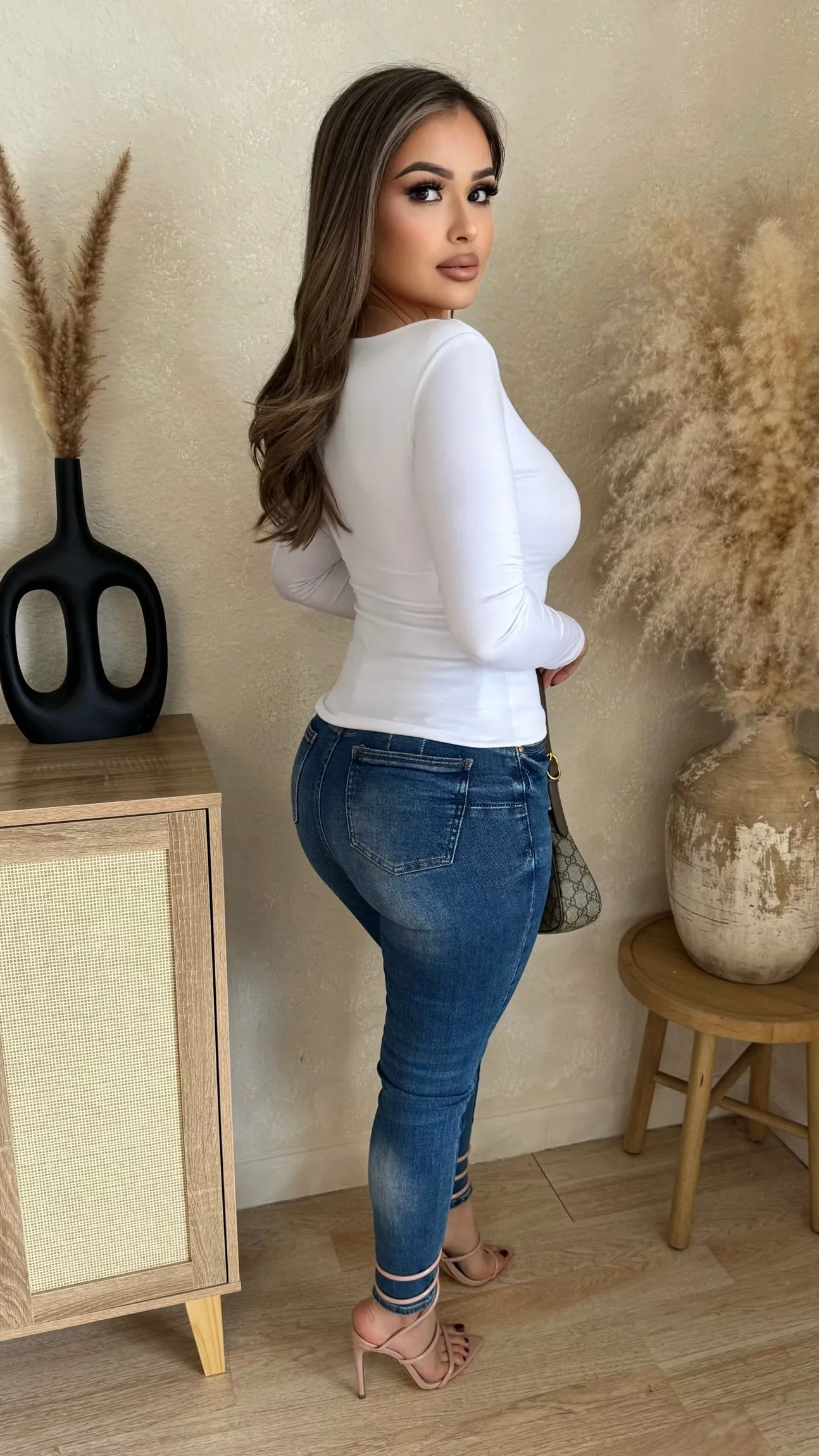 Emalia Long Sleeve Top (White) sold by Lavish Couture Fashion product image thumbnail 2