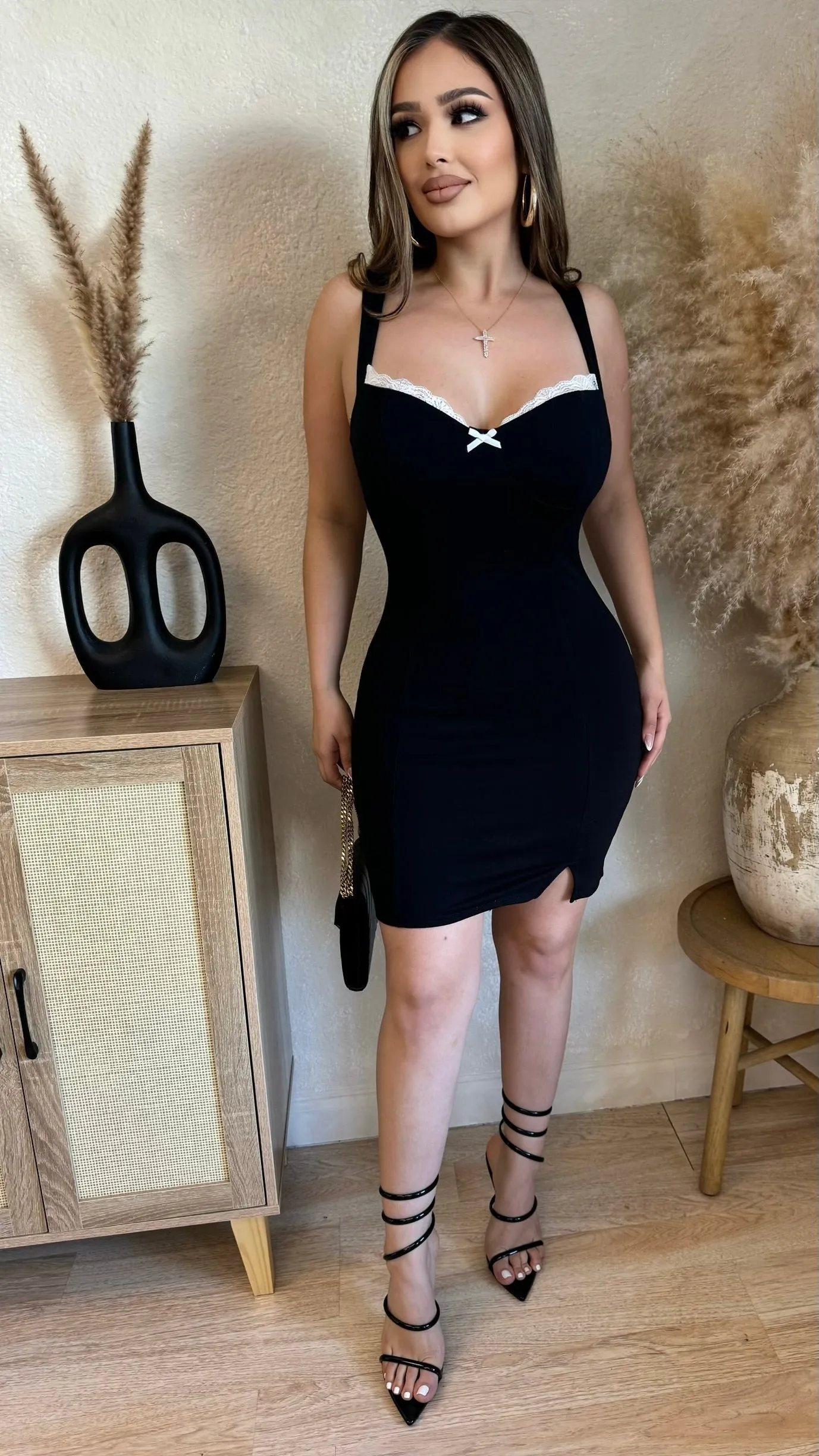 Confident Sensation Midi Dress (Black) sold by Lavish Couture Fashion