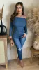 Highlight Of The Night Tops (Cement Blue) sold by Lavish Couture Fashion
