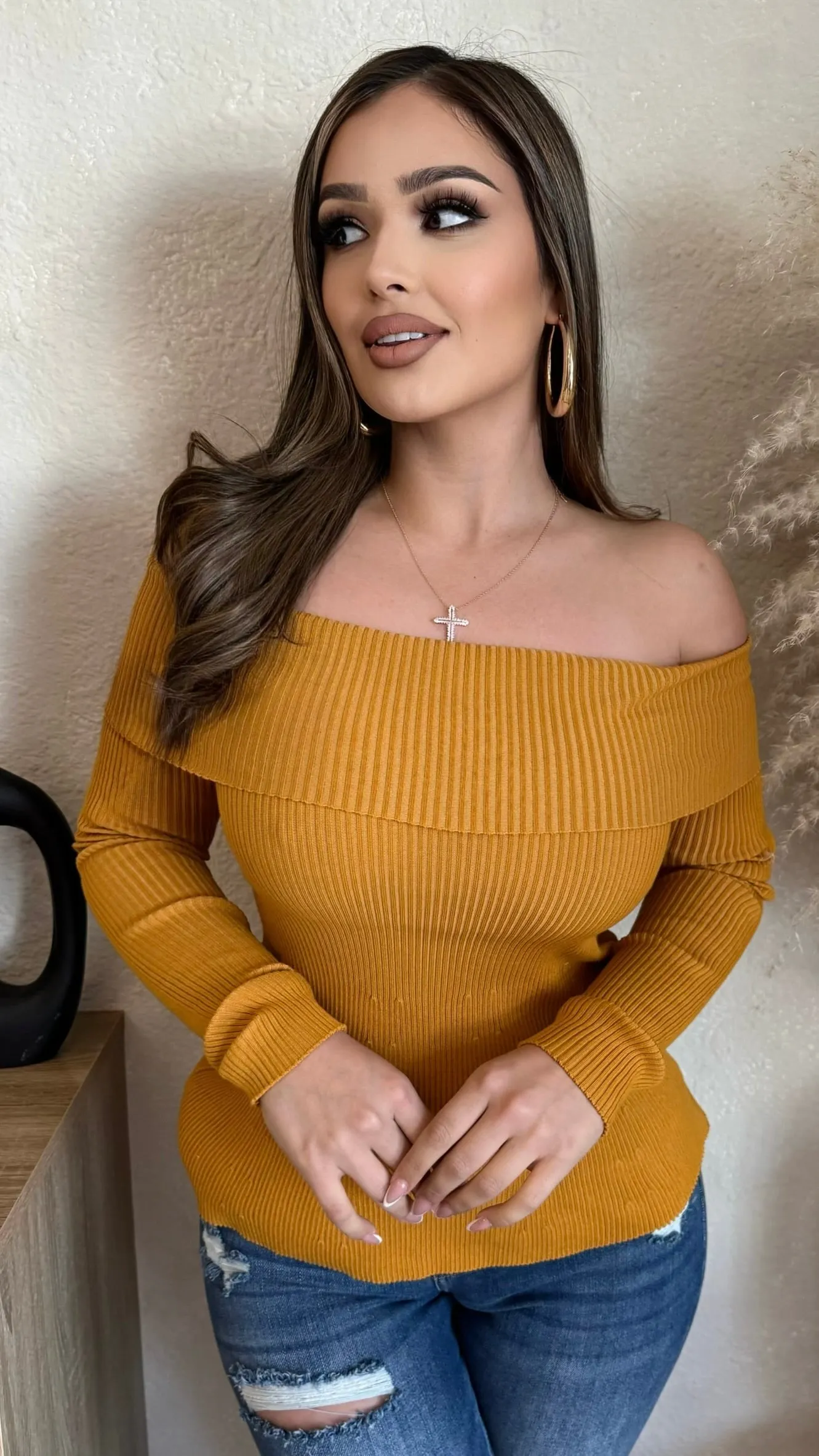 Aleida Top (Mustard) sold by Lavish Couture Fashion