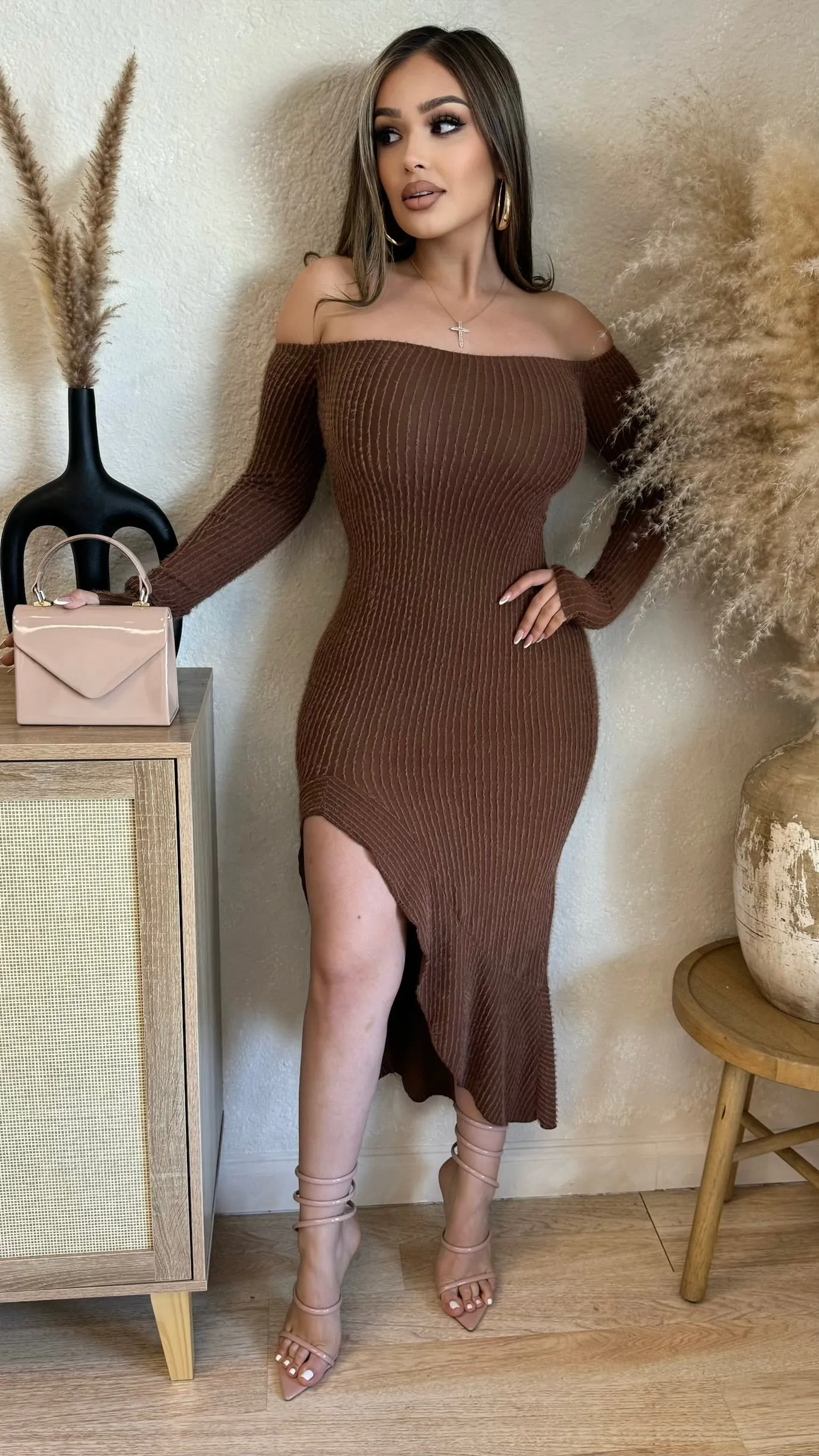 Show You Off Maxi Dress (Mocha) sold by Lavish Couture Fashion product image thumbnail 5