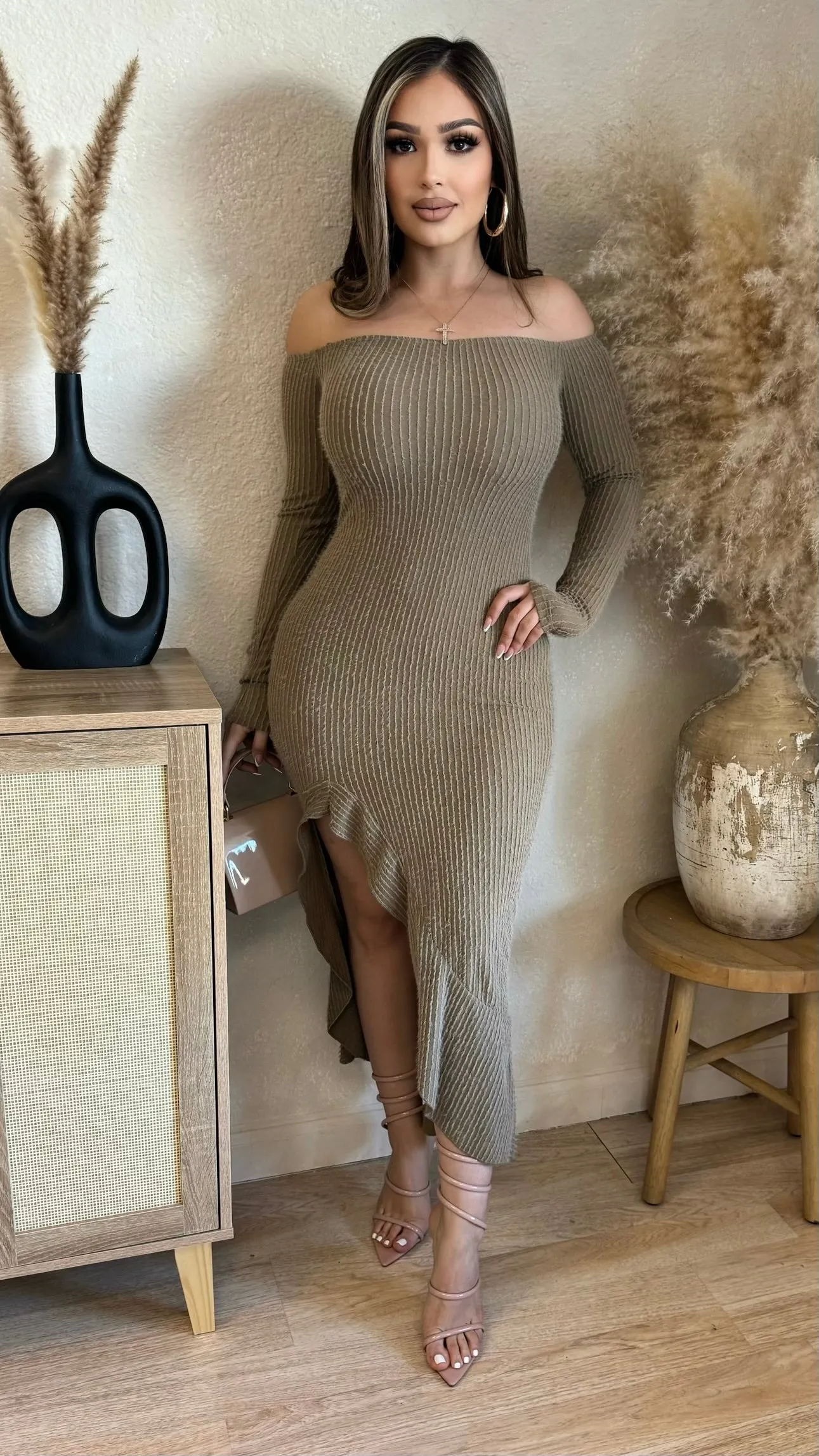 Show You Off Maxi Dress (Taupe) sold by Lavish Couture Fashion product image thumbnail 3