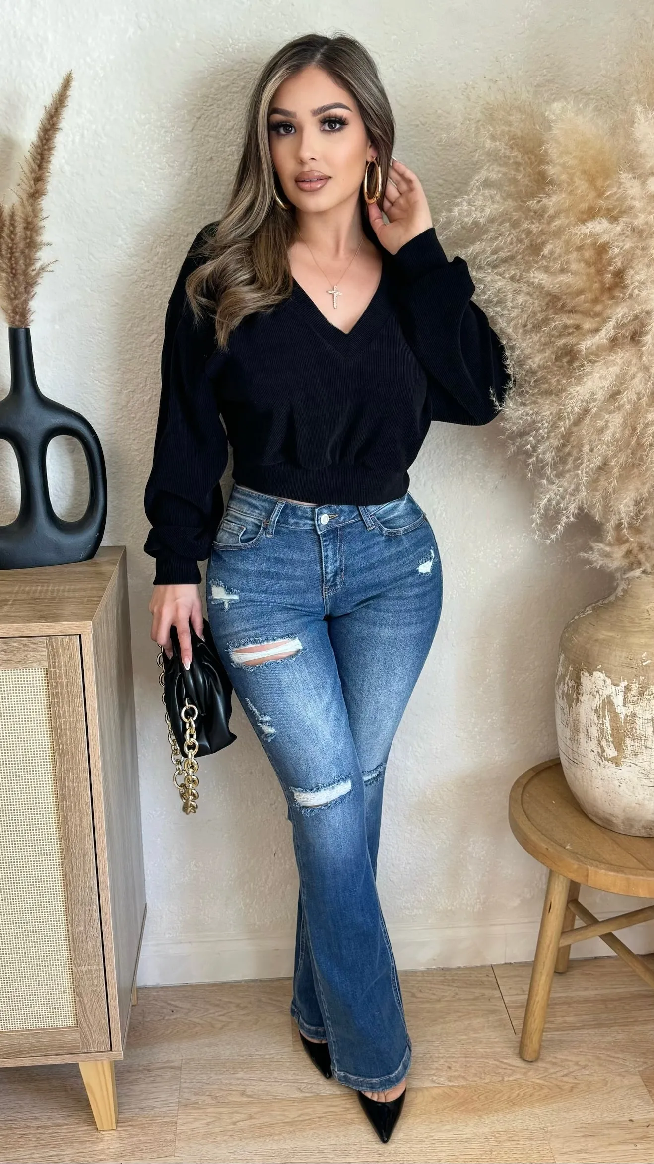 Planned To Perfection Sweater (Black) sold by Lavish Couture Fashion product image thumbnail 5