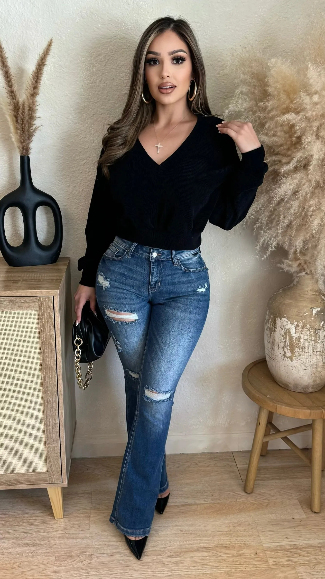 Planned To Perfection Sweater (Black) sold by Lavish Couture Fashion product image thumbnail 4