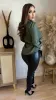 Settling Accounts Long Sleeve Top (Olive) sold by Lavish Couture Fashion