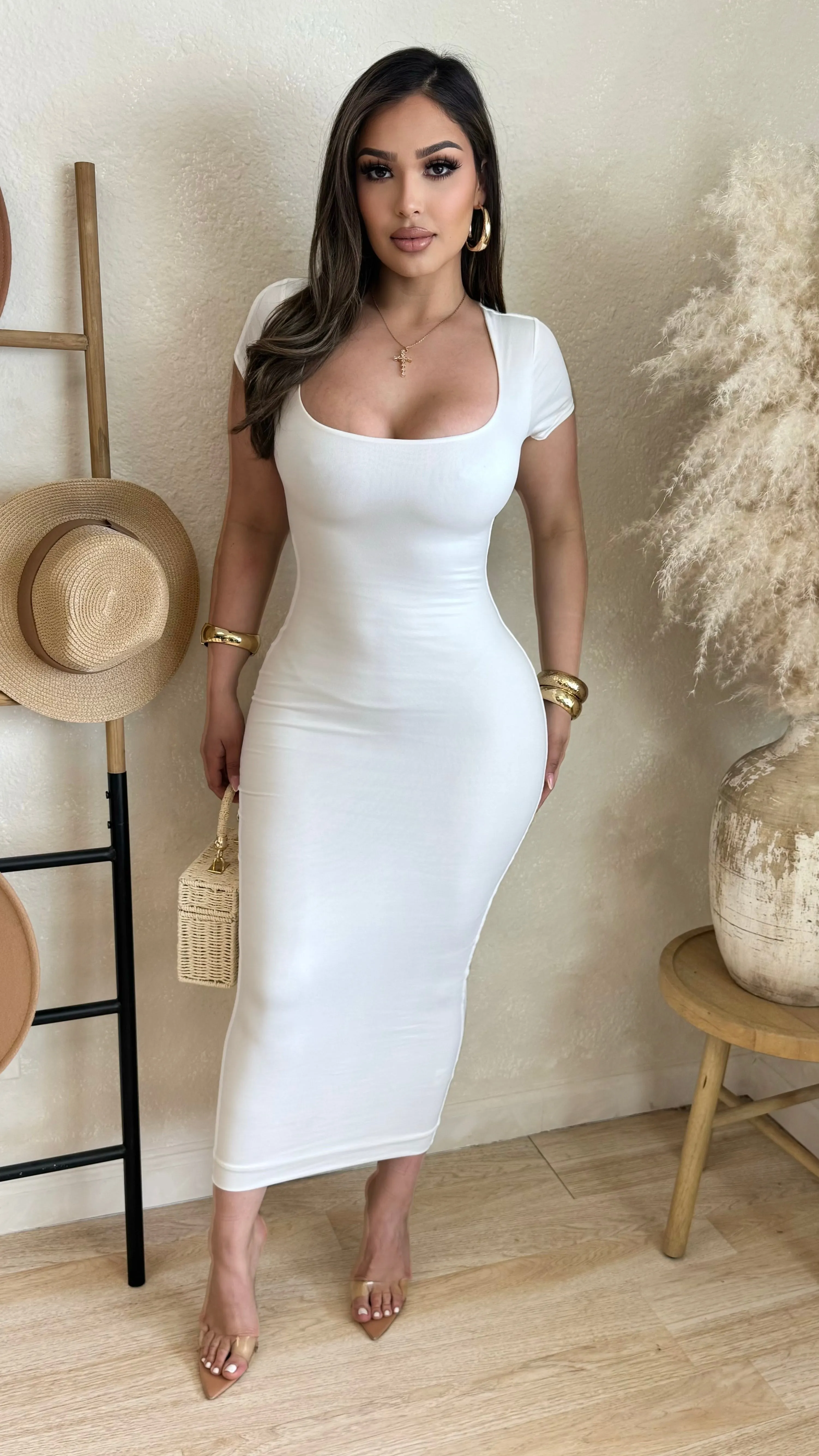 Caught In The Moment Maxi Dress (Ivory) sold by Lavish Couture Fashion product image thumbnail 3
