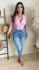 Mabel Button Up Top (Dusty Pink) sold by Lavish Couture Fashion