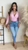 Mabel Button Up Top (Dusty Pink) sold by Lavish Couture Fashion