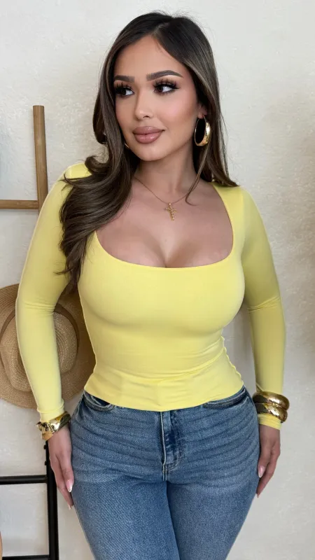 Ciana Top (Yellow) sold by Lavish Couture Fashion