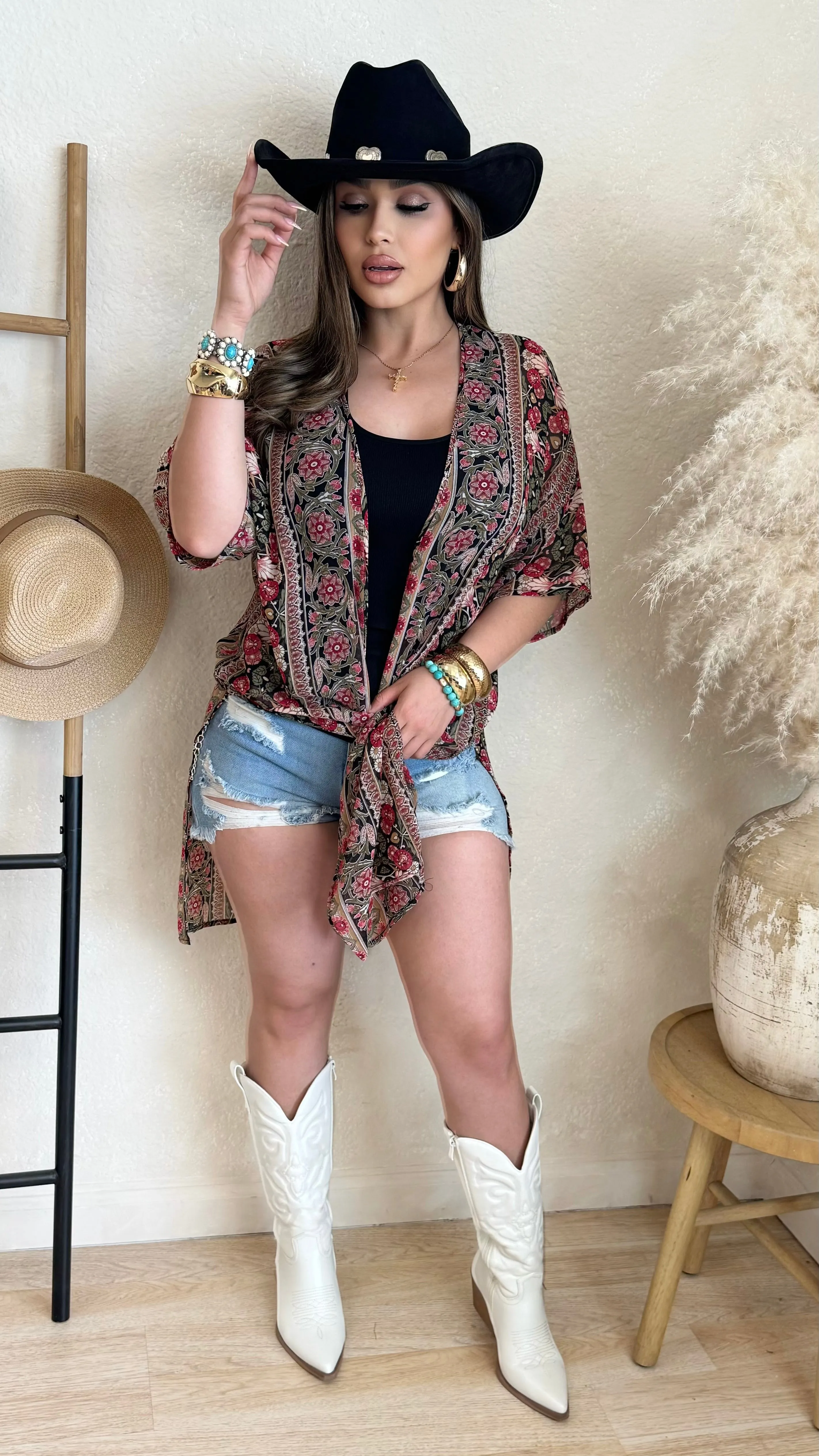 Throw Over Boho Cardigan (Black) sold by Lavish Couture Fashion