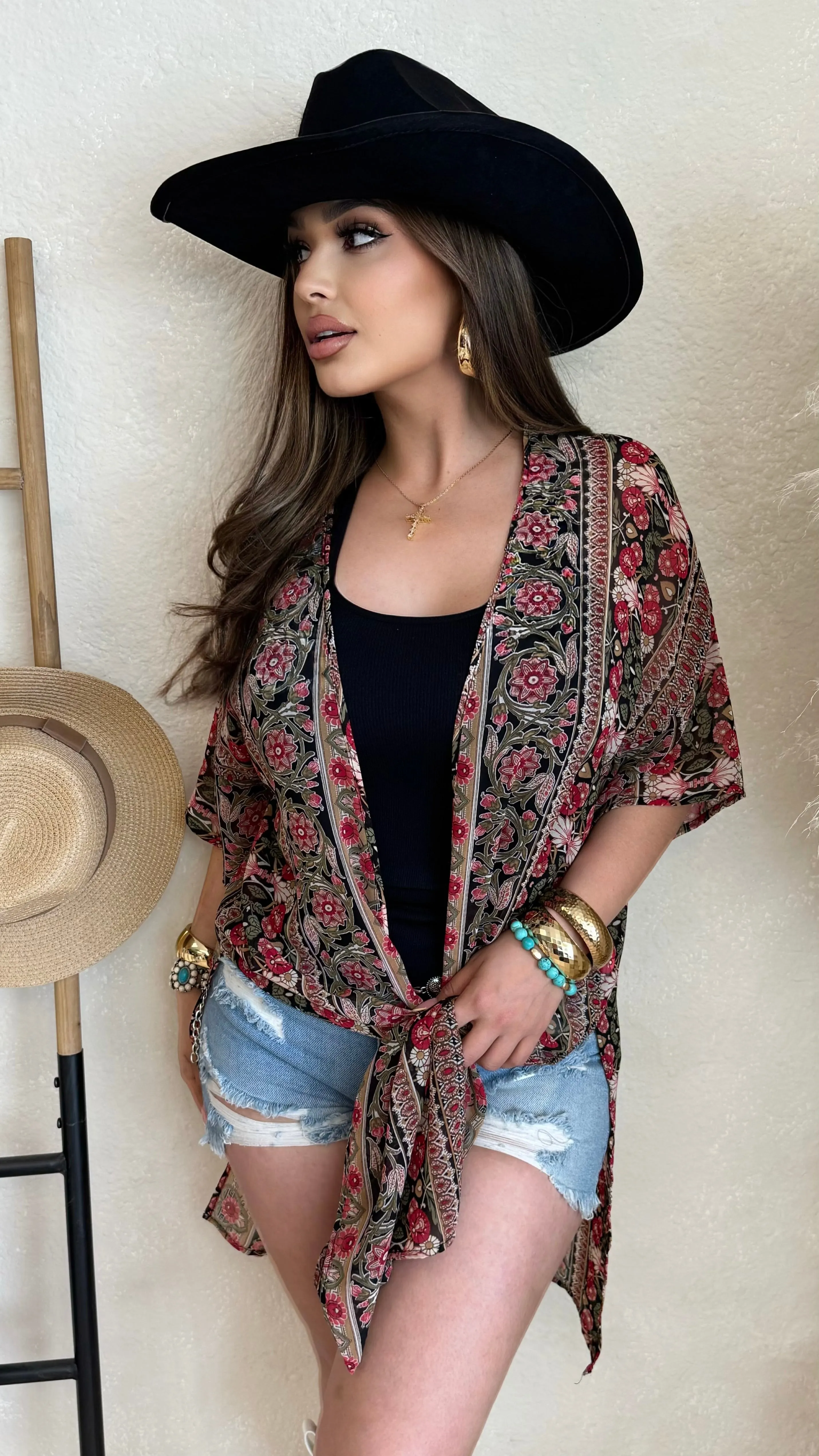 Throw Over Boho Cardigan (Black) sold by Lavish Couture Fashion product image thumbnail 2