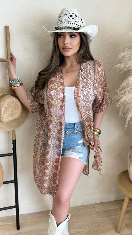 Throw Over Boho Cardigan (Cream) sold by Lavish Couture Fashion