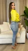 Annalee Button Up Top (Yellow) sold by Lavish Couture Fashion