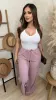 Lounge Comfort Wide-Leg Pants (Dusty Rose) sold by Lavish Couture Fashion