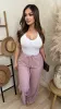 Lounge Comfort Wide-Leg Pants (Dusty Rose) sold by Lavish Couture Fashion