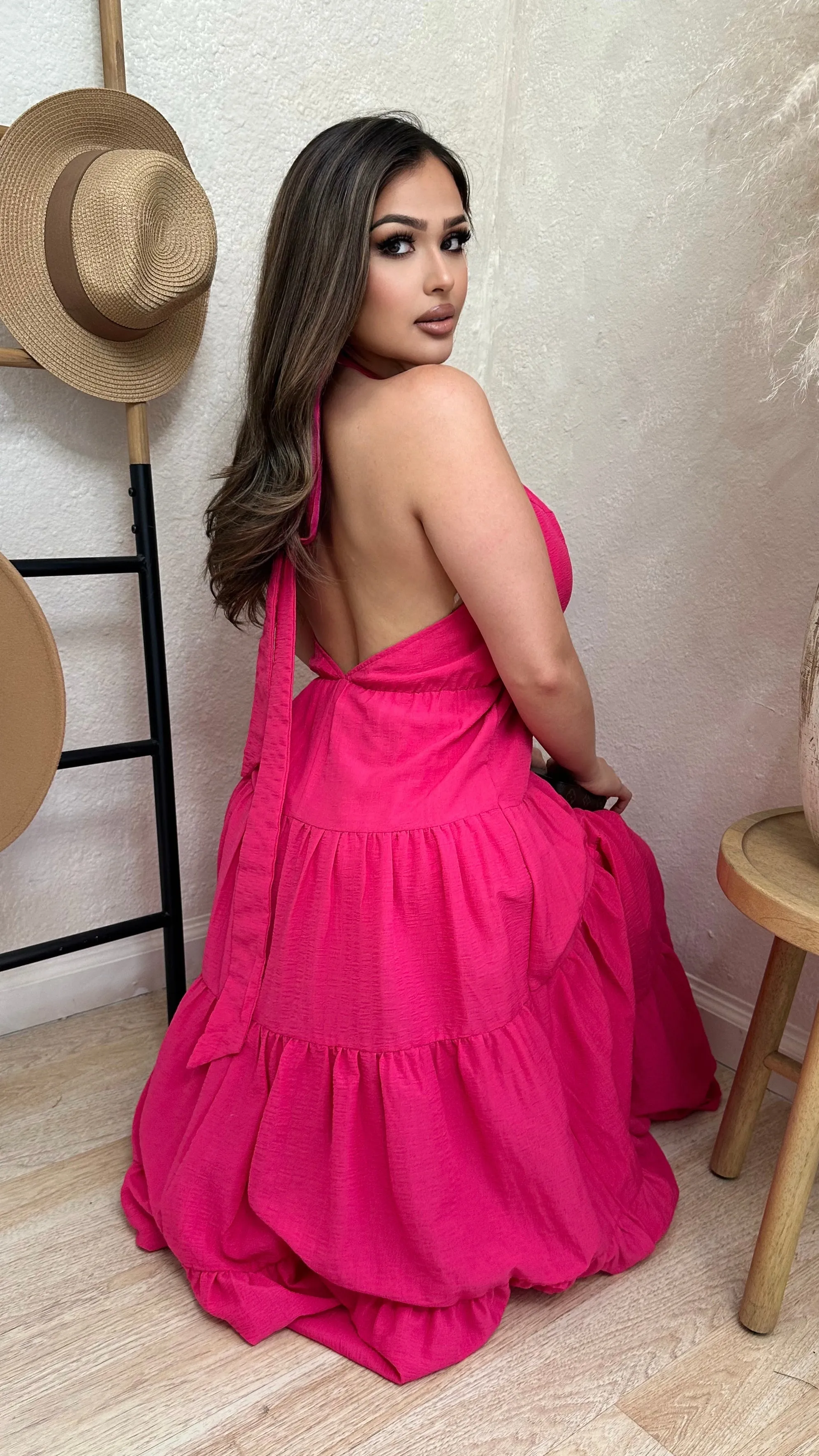 Bold and Beautiful Halter Maxi Dress sold by Lavish Couture Fashion product image thumbnail 4