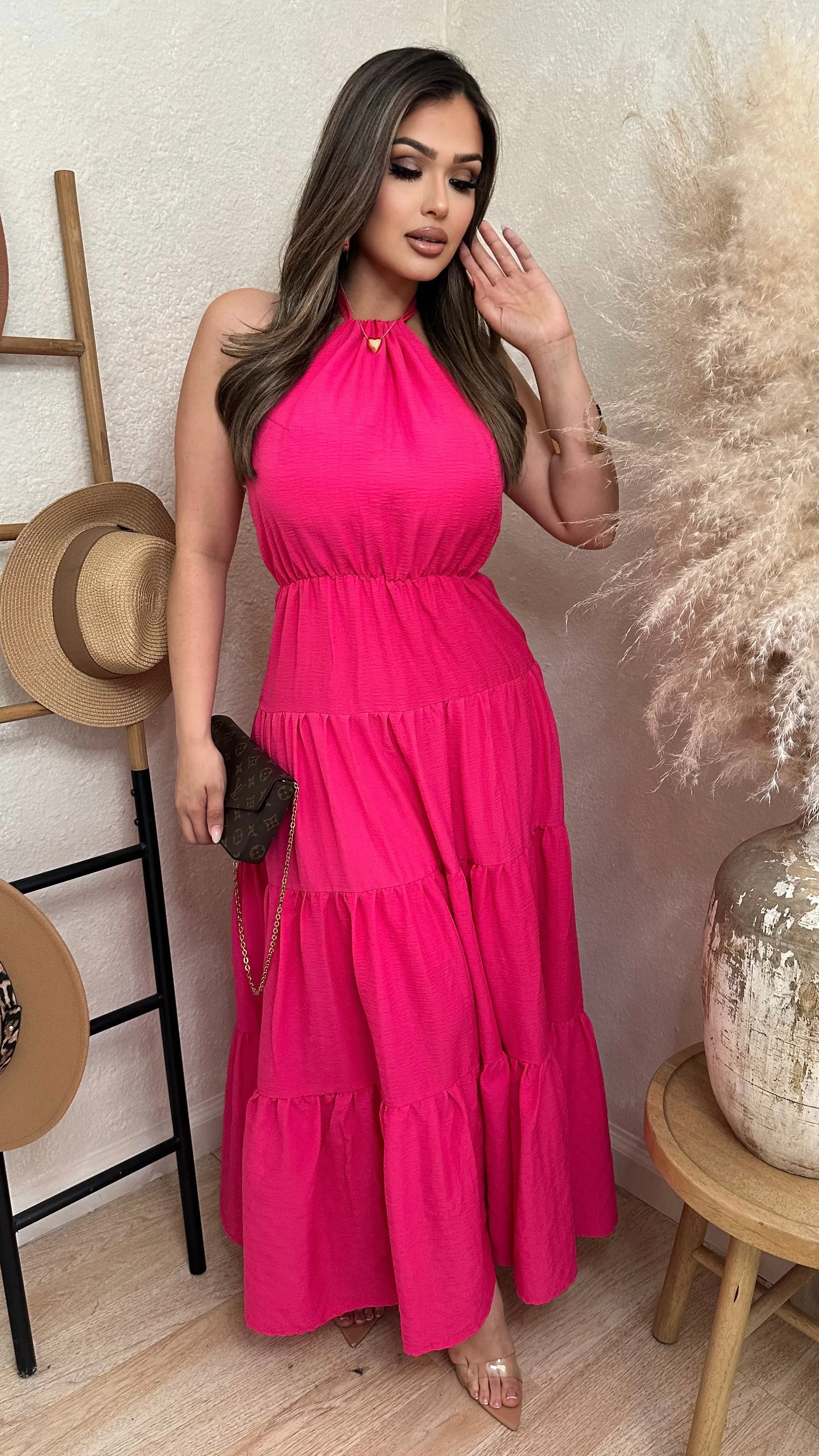 Bold and Beautiful Halter Maxi Dress sold by Lavish Couture Fashion product image thumbnail 3