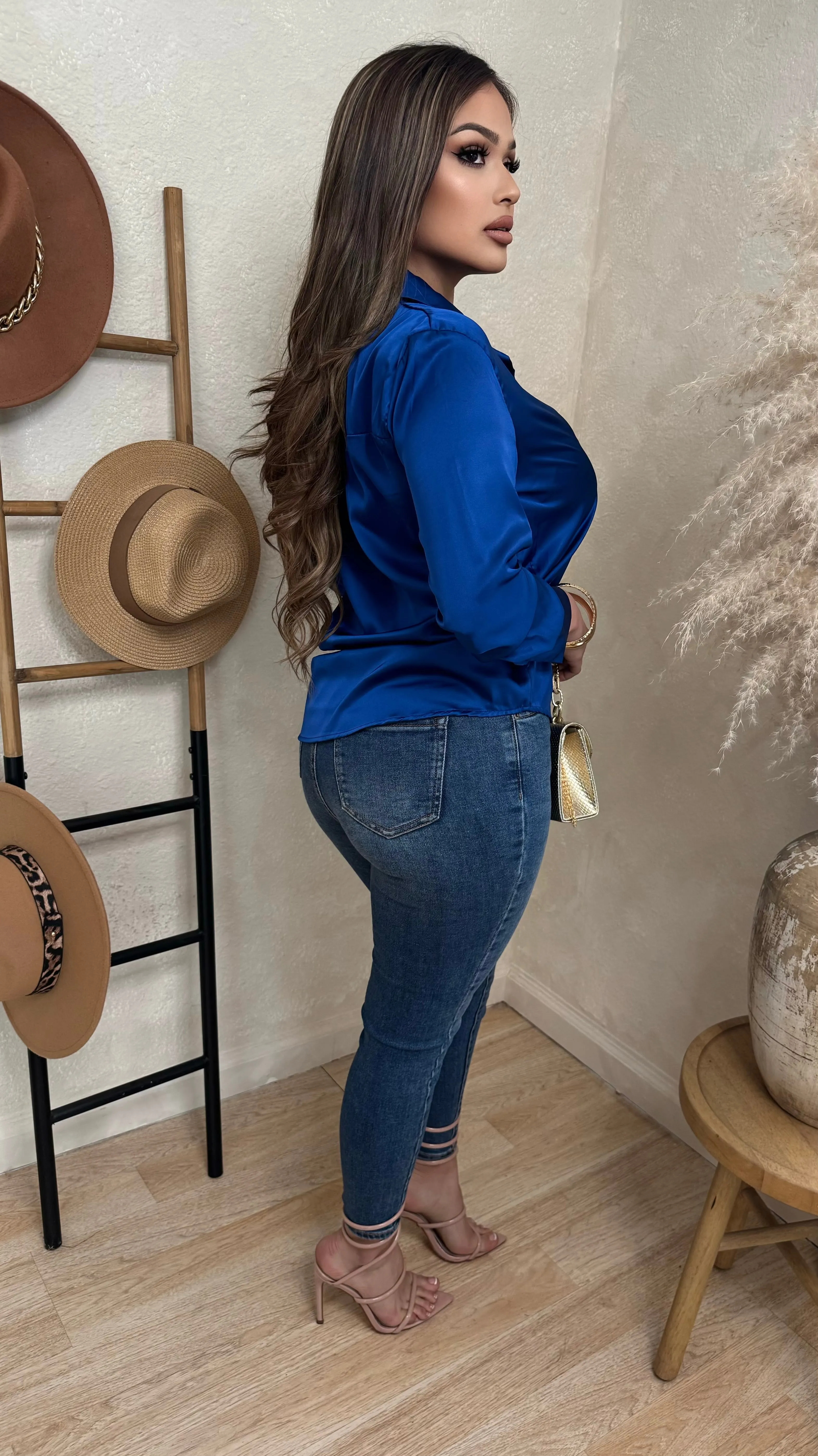 Western Scene Long Sleeve Top (Navy) sold by Lavish Couture Fashion product image thumbnail 2