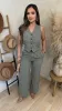 Boss Babe Stripe Set (Olive) sold by Lavish Couture Fashion