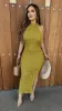 Vallarta Knit Halter Maxi Dress (Kiwi) sold by Lavish Couture Fashion