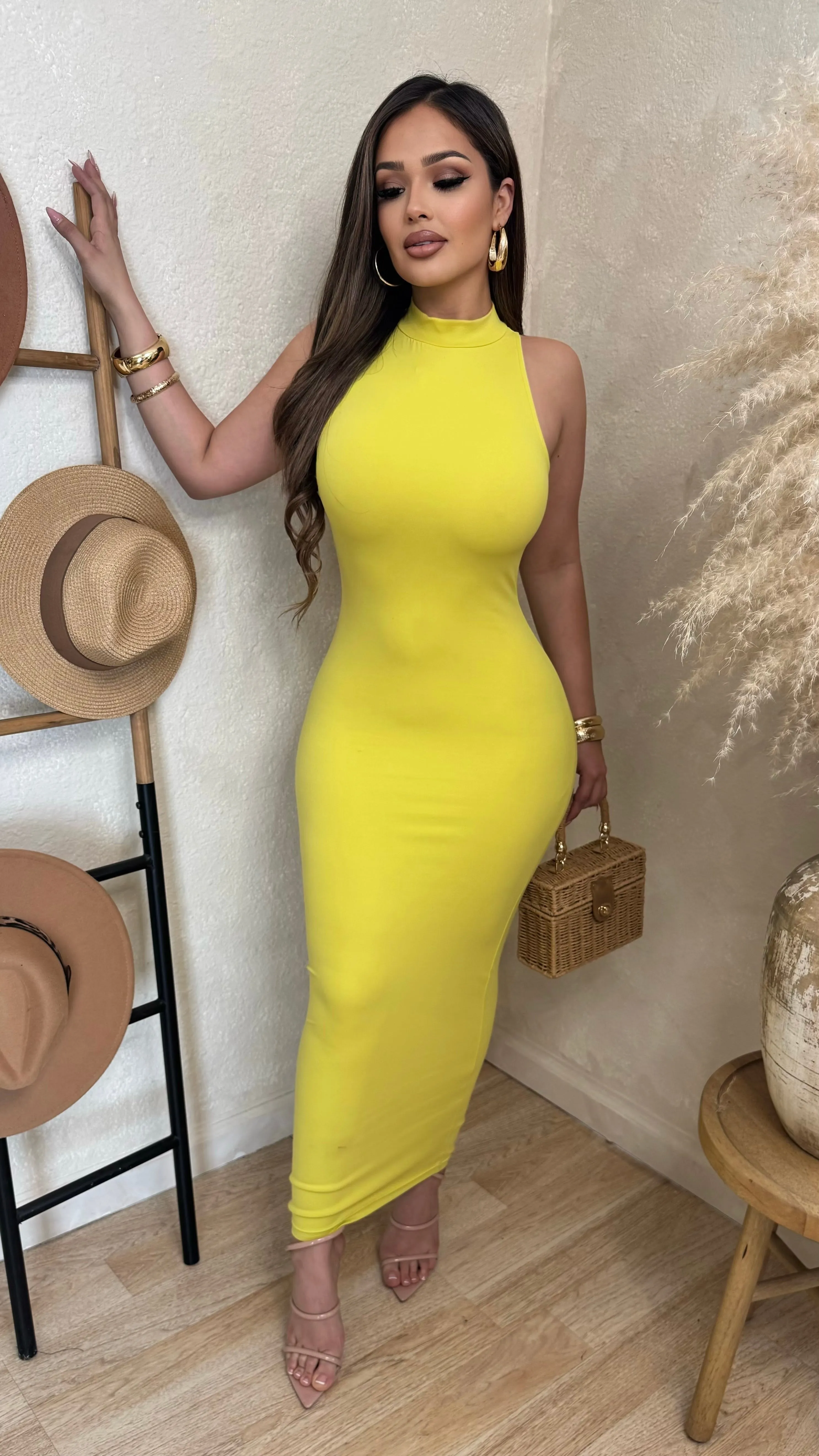 Invading Your Thoughts Maxi Dress (Lime) sold by Lavish Couture Fashion