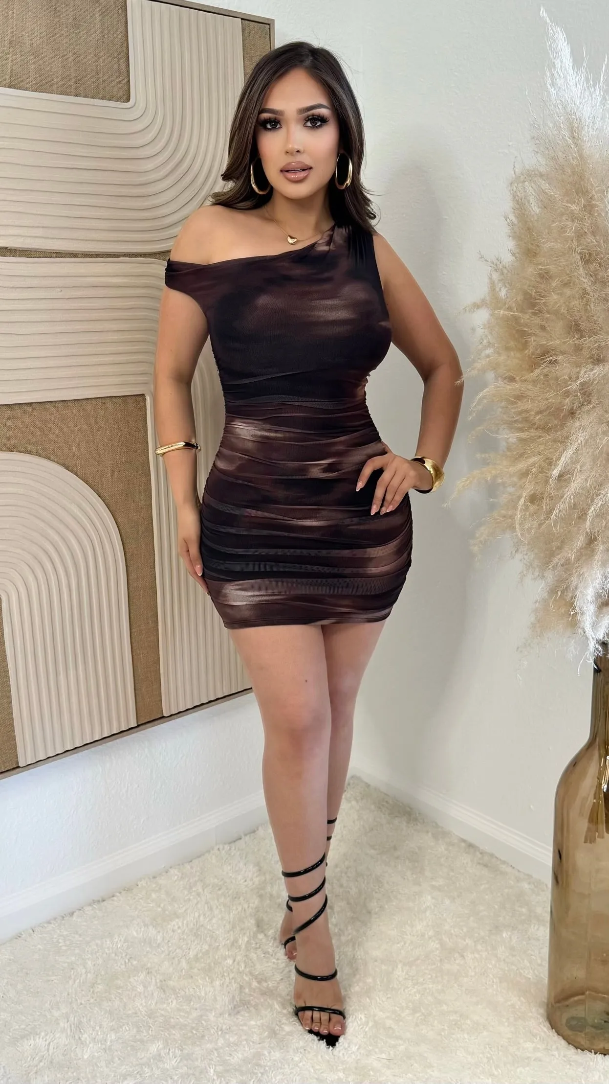 Off The Edge Mini Dress (Blk) sold by Lavish Couture Fashion product image thumbnail 3