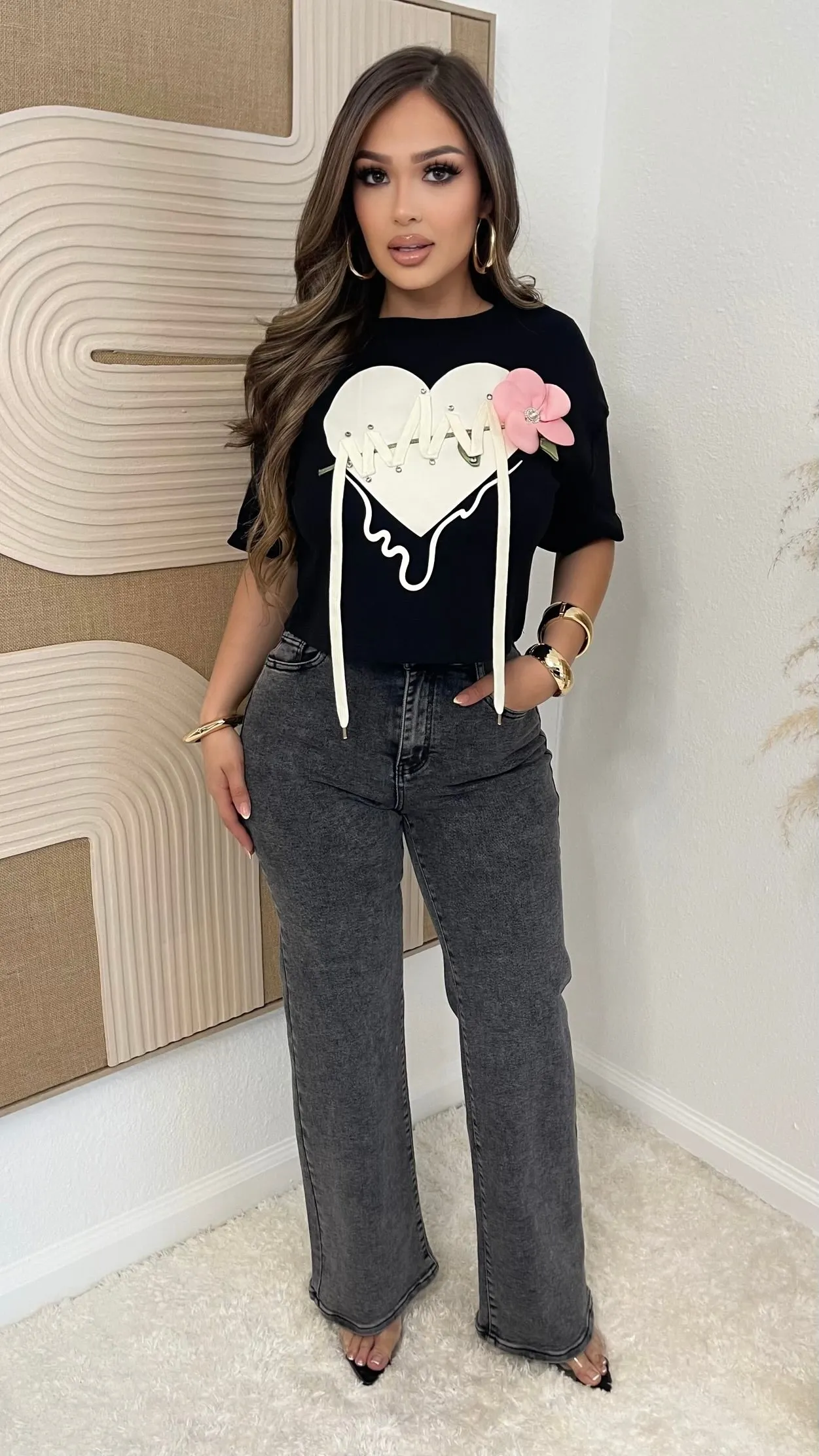 Heart Felt Graphic Top sold by Lavish Couture Fashion product image thumbnail 3