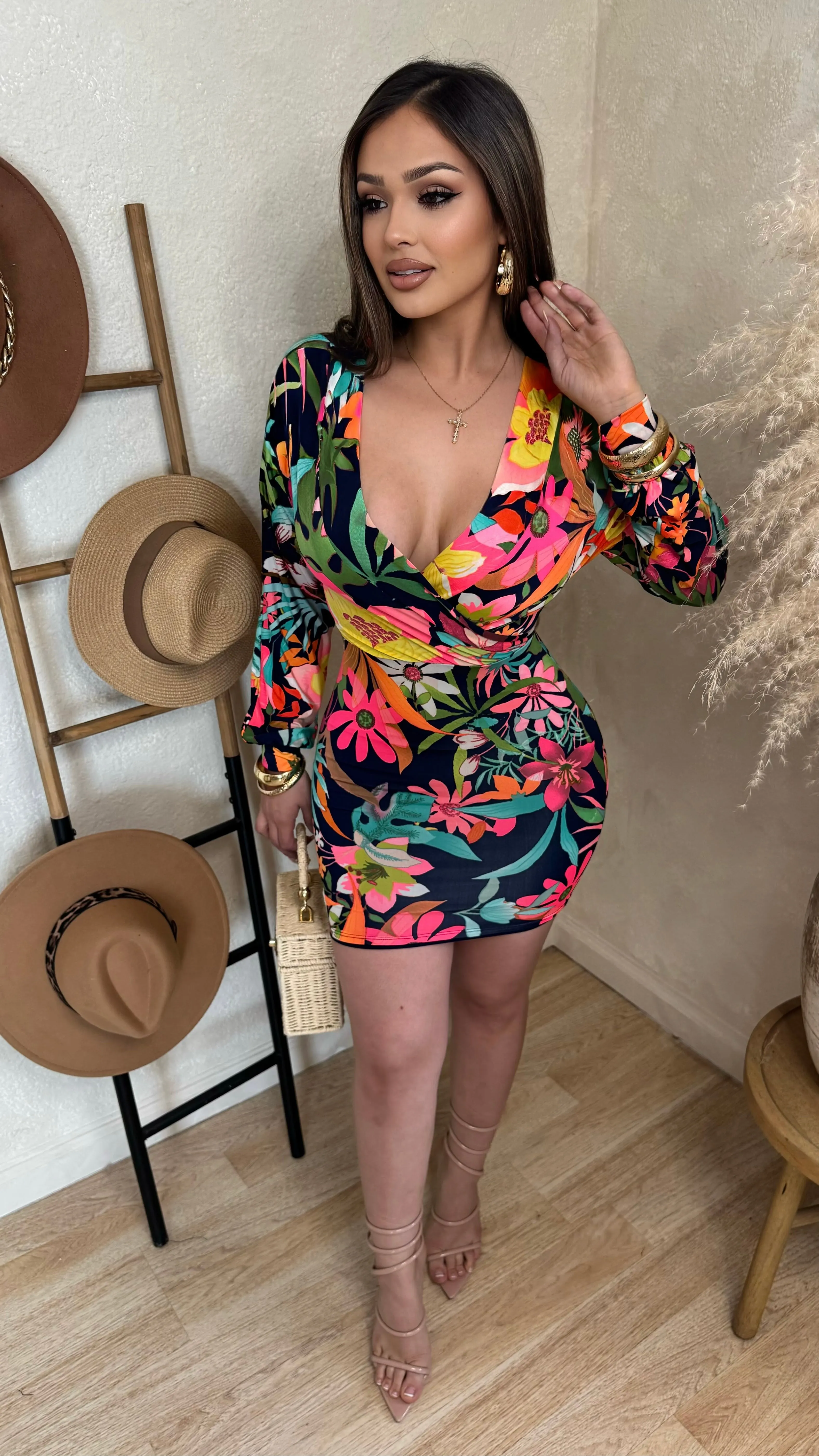 Dalia Midi Dress (Multi Print) sold by Lavish Couture Fashion product image thumbnail 4