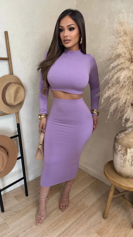 Instantly Intrigued 2PC Set (Lilac) sold by Lavish Couture Fashion