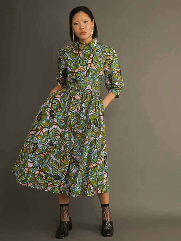 Green Vine Shirt Dress sold by Kemi Telford