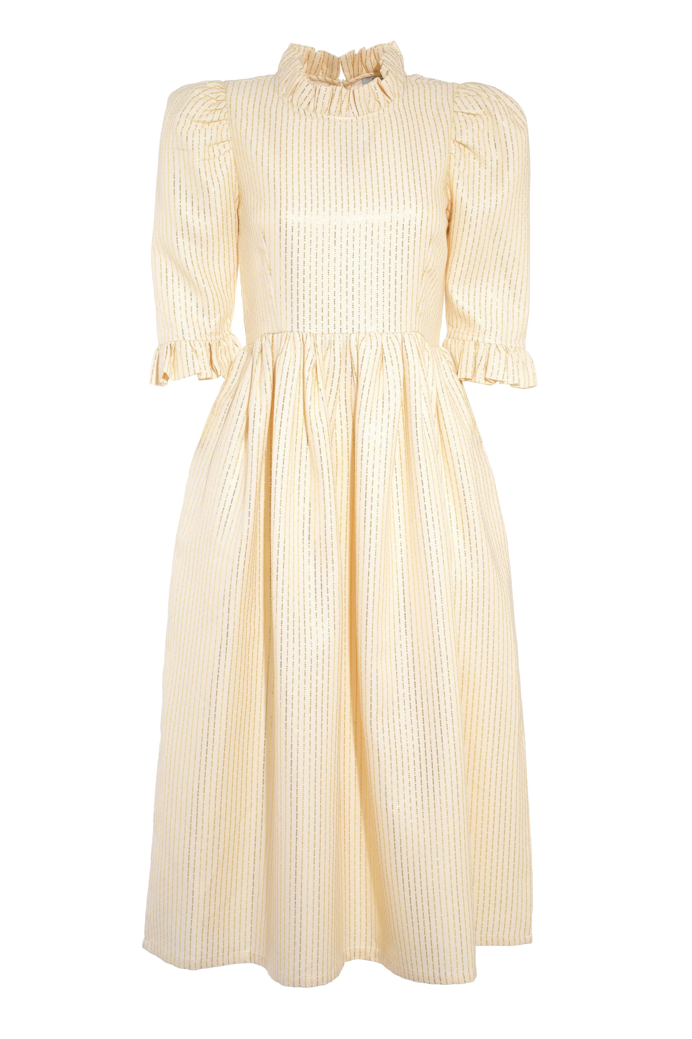 Ivory Textured Jacquard Greta Dress sold by Kemi Telford product image thumbnail 3