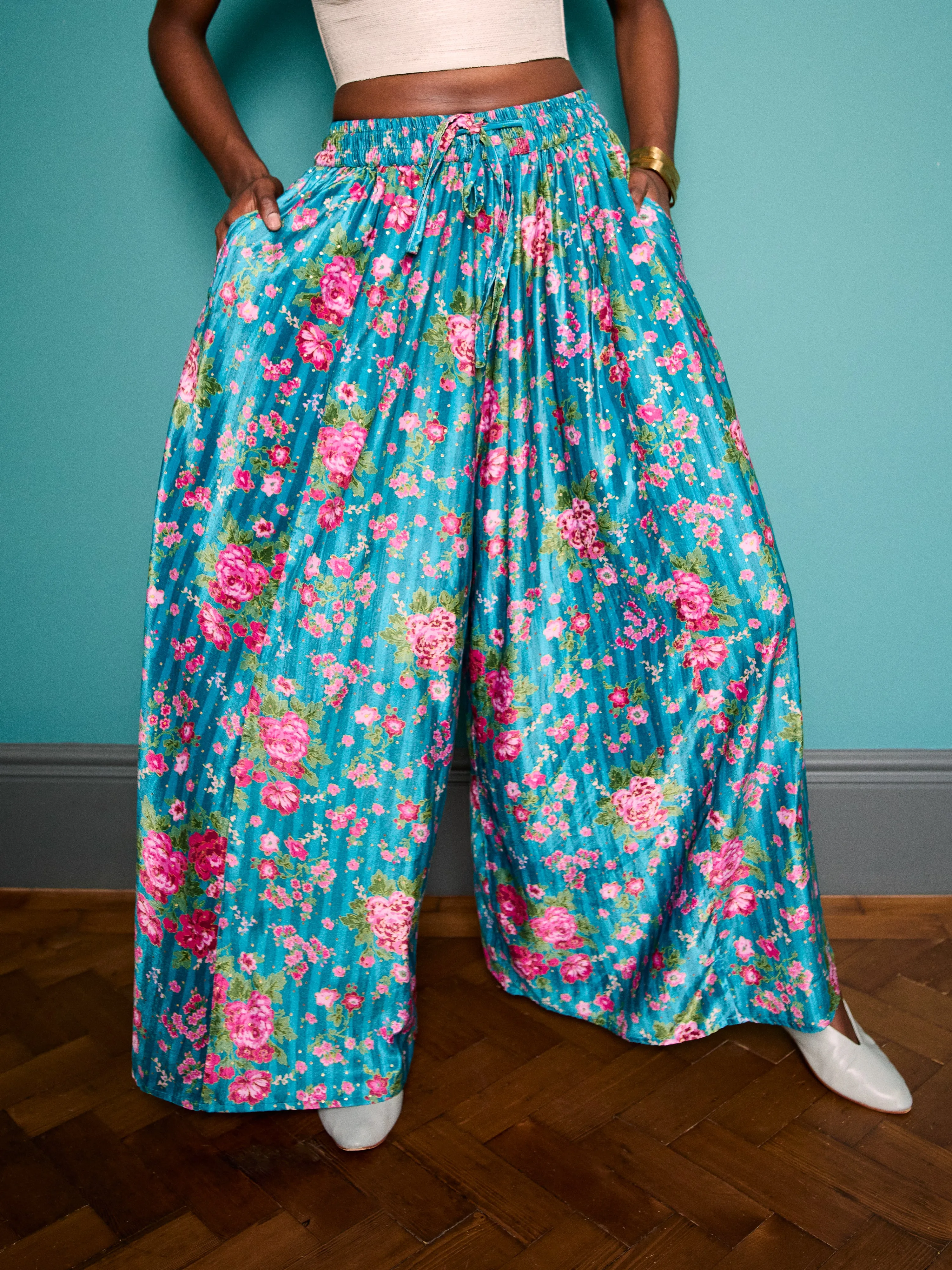 Charlie Velvet Palazzo Pants sold by Kemi Telford product image thumbnail 3