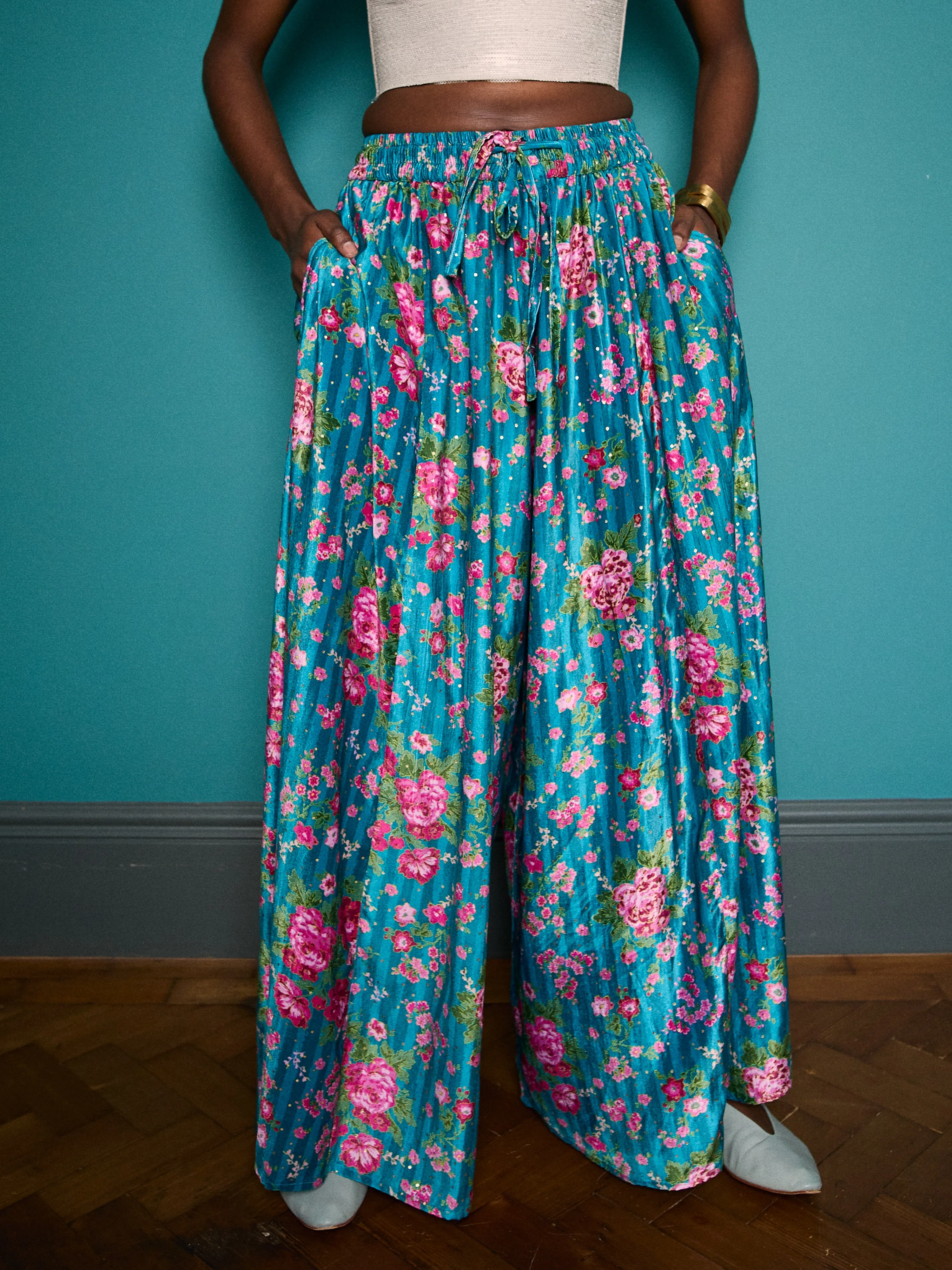 Charlie Velvet Palazzo Pants sold by Kemi Telford product image thumbnail 2