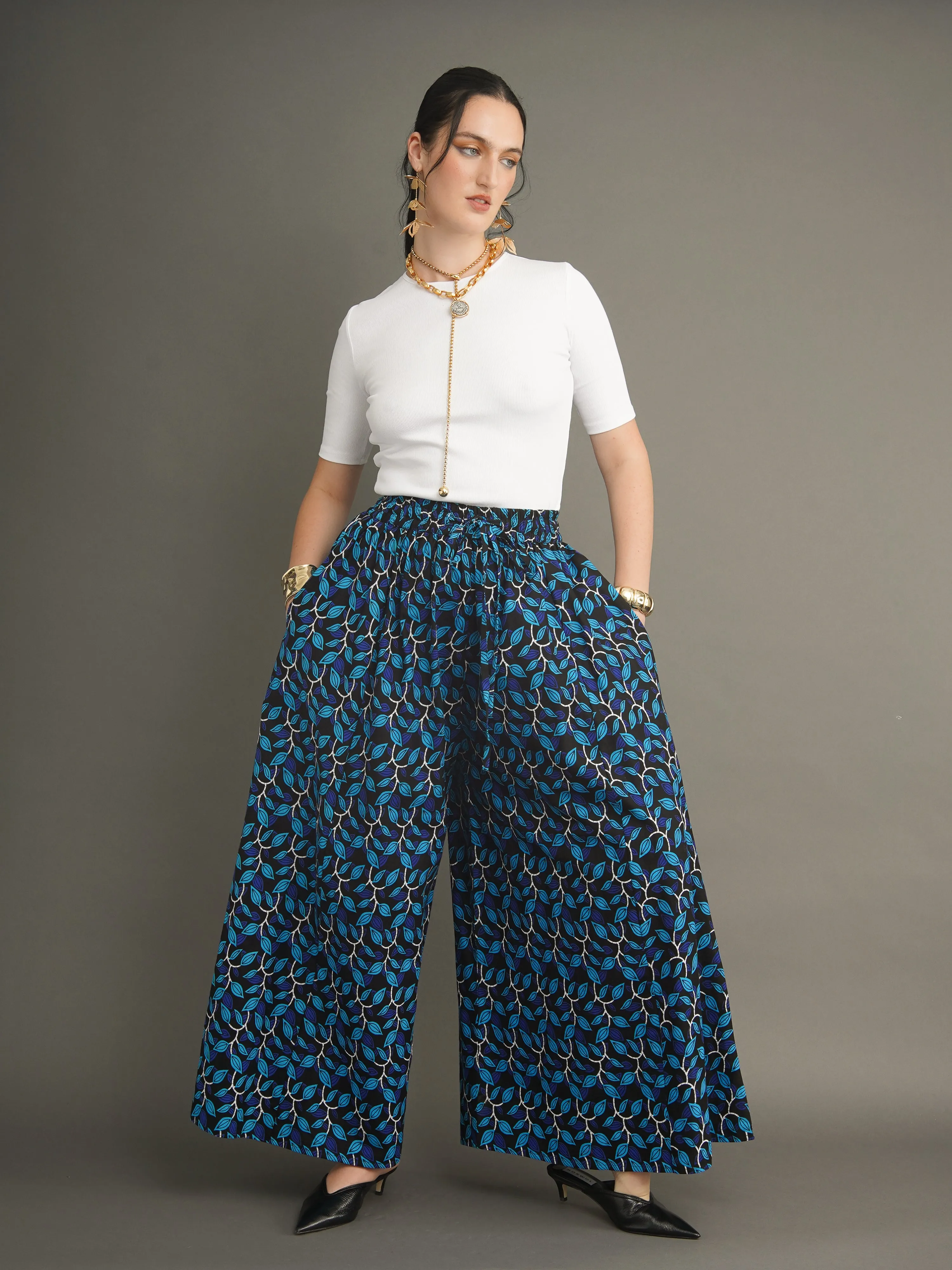 The Moremi Pants – Bold Dutch Wax Wide-Leg Cotton trousers sold by Kemi Telford product image thumbnail 2