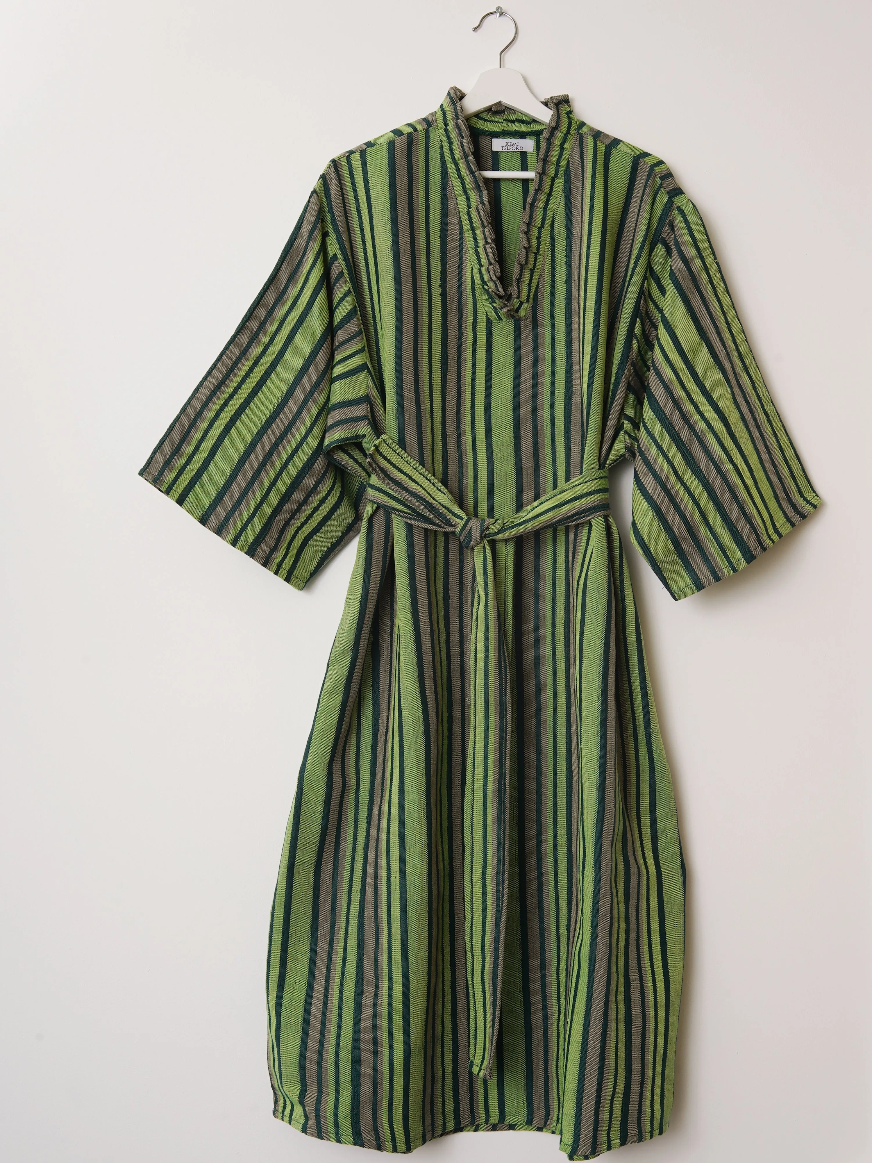 Molade Green Aso-Oke Dress – Handwoven Nigerian Statement Piece sold by Kemi Telford product image thumbnail 2
