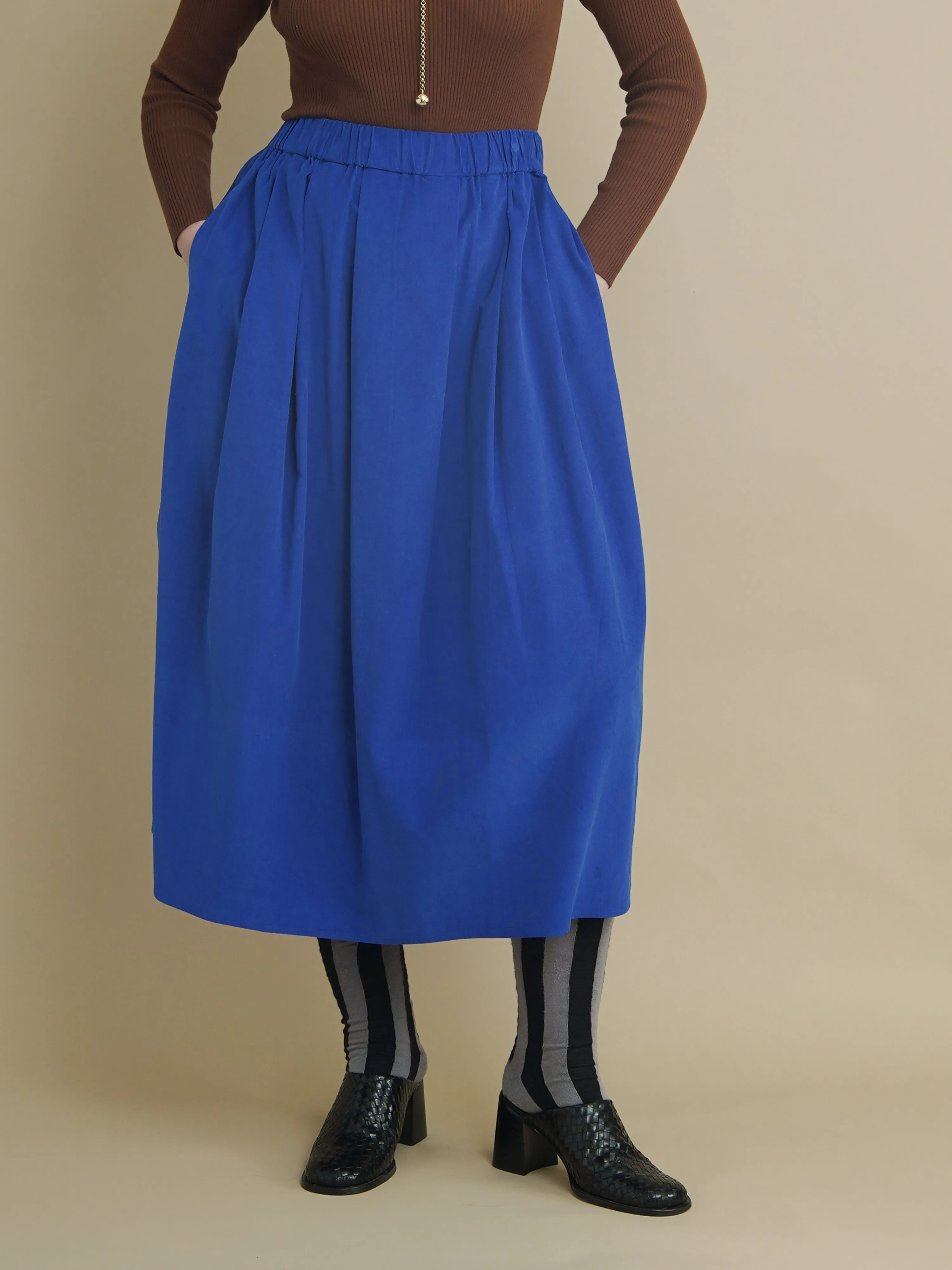 Peju Blue Midi Corduroy Skirt sold by Kemi Telford product image thumbnail 2