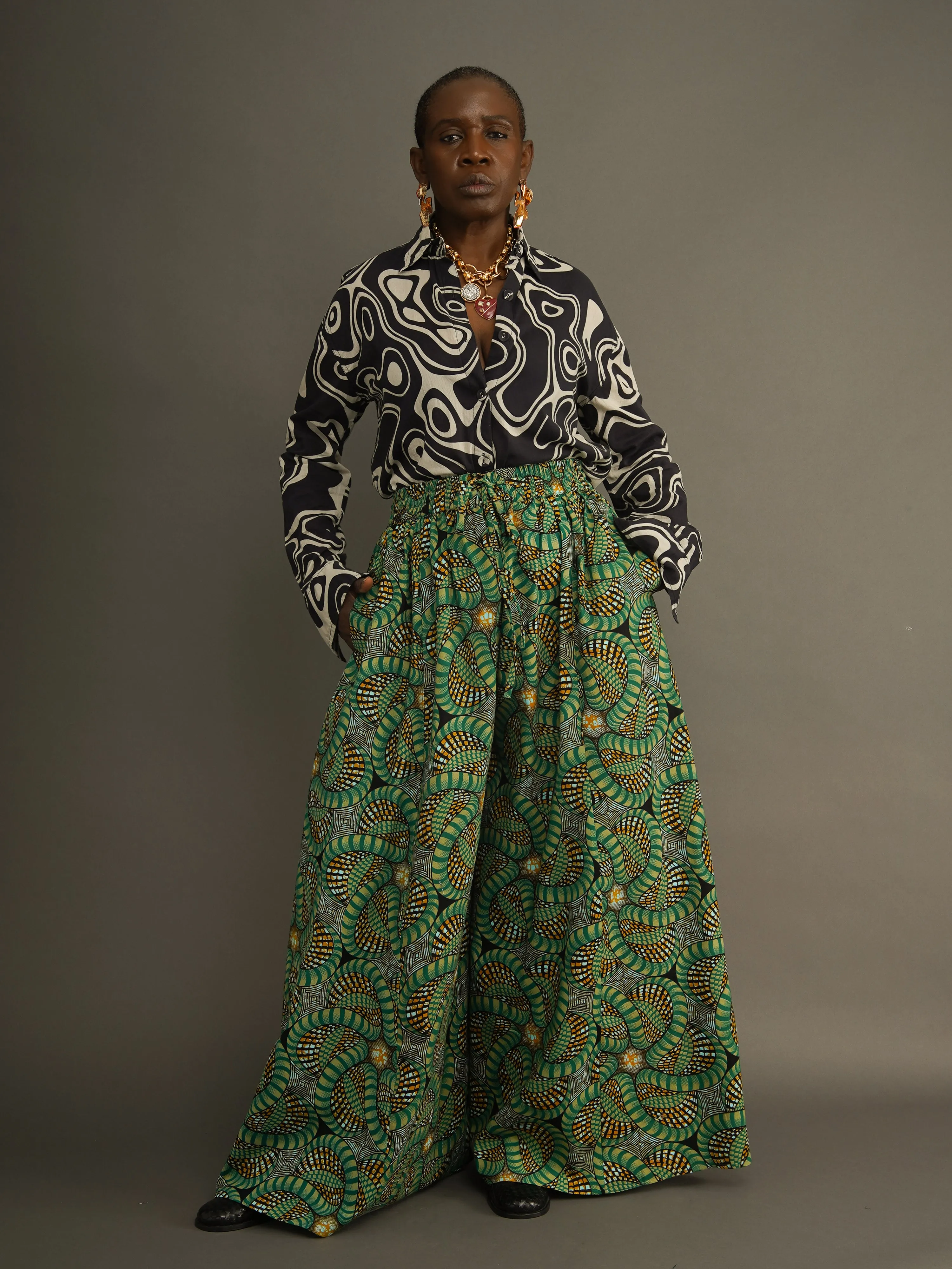 The Sunpo Wide Leg Pants - Cotton Palazzo Pants sold by Kemi Telford product image thumbnail 5