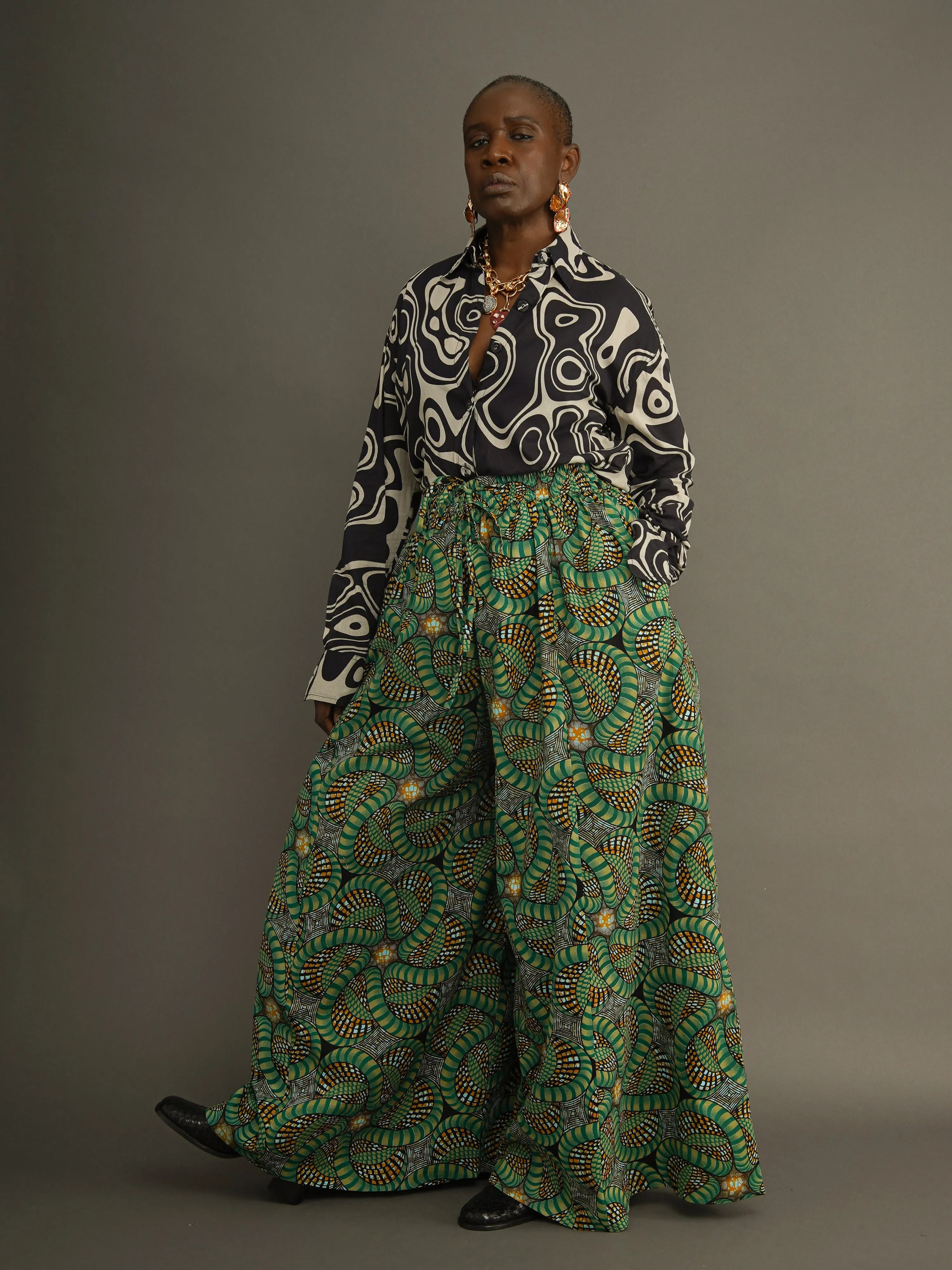 The Sunpo Wide Leg Pants - Cotton Palazzo Pants sold by Kemi Telford