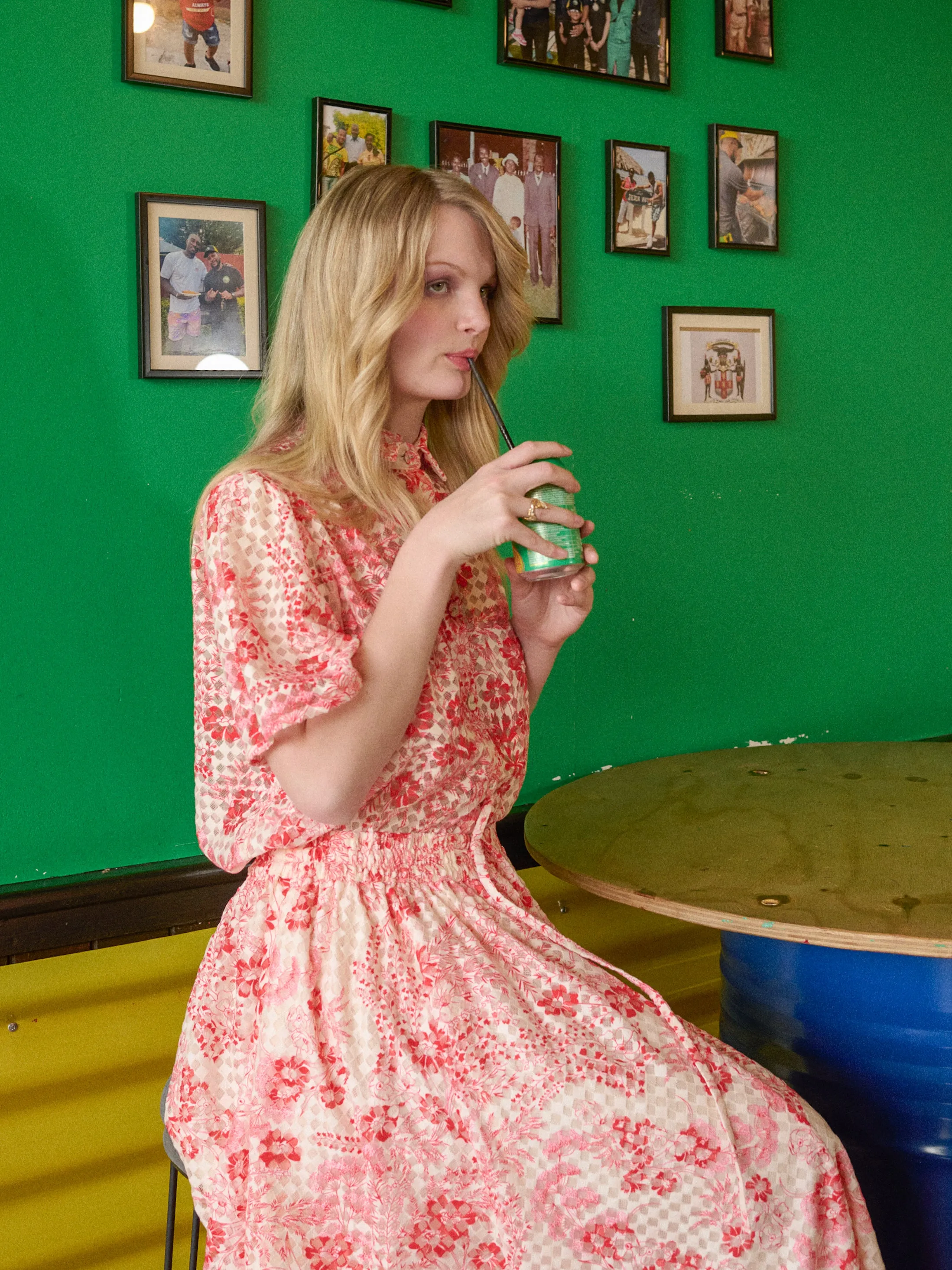 The Eshe Lace Shirt – Red Pink Floral sold by Kemi Telford product image thumbnail 3