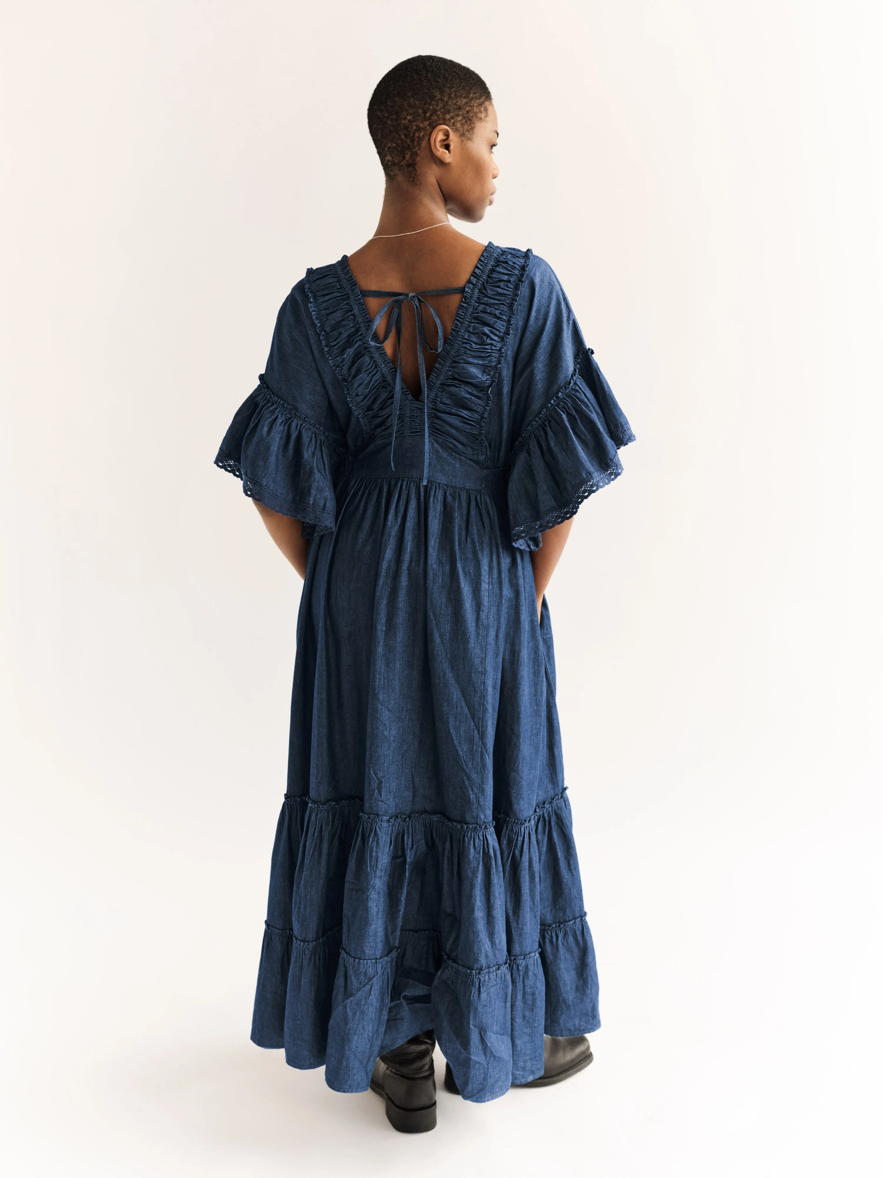 Shelby Denim Maxi Dress – Effortless, Feminine, Timeless sold by Kemi Telford product image thumbnail 5