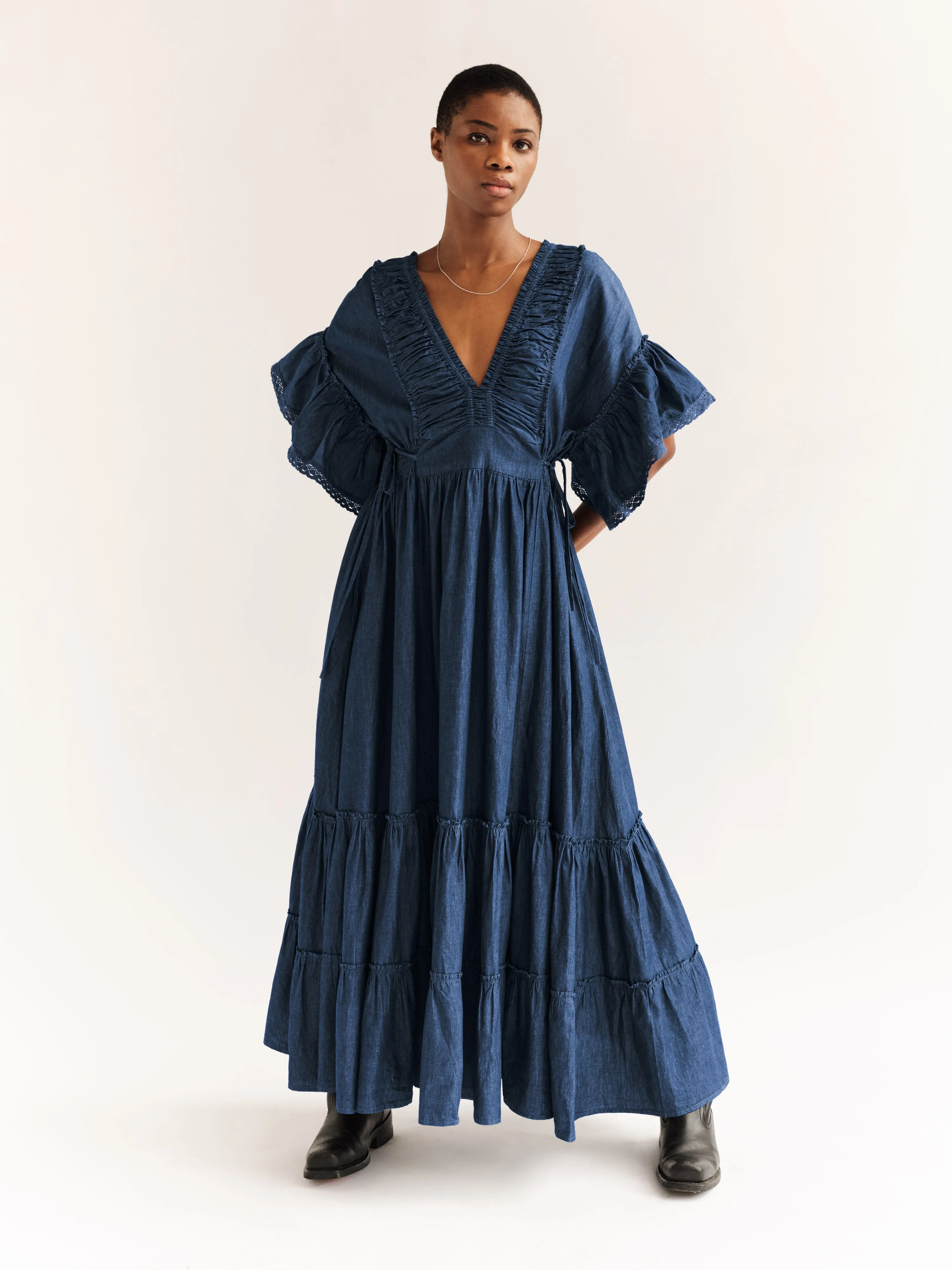 Shelby Denim Maxi Dress – Effortless, Feminine, Timeless sold by Kemi Telford product image thumbnail 3