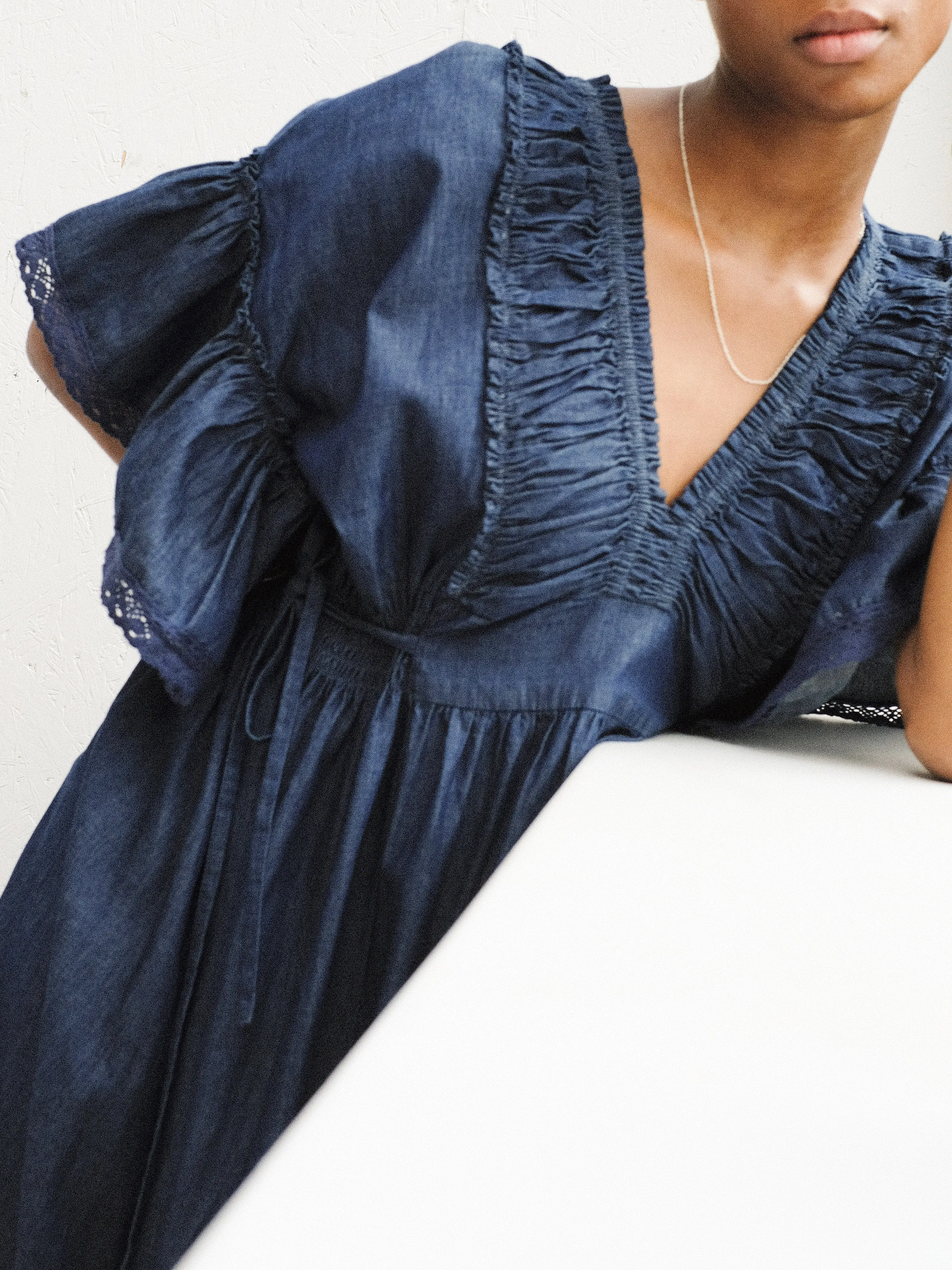 Shelby Denim Maxi Dress – Effortless, Feminine, Timeless sold by Kemi Telford product image thumbnail 4