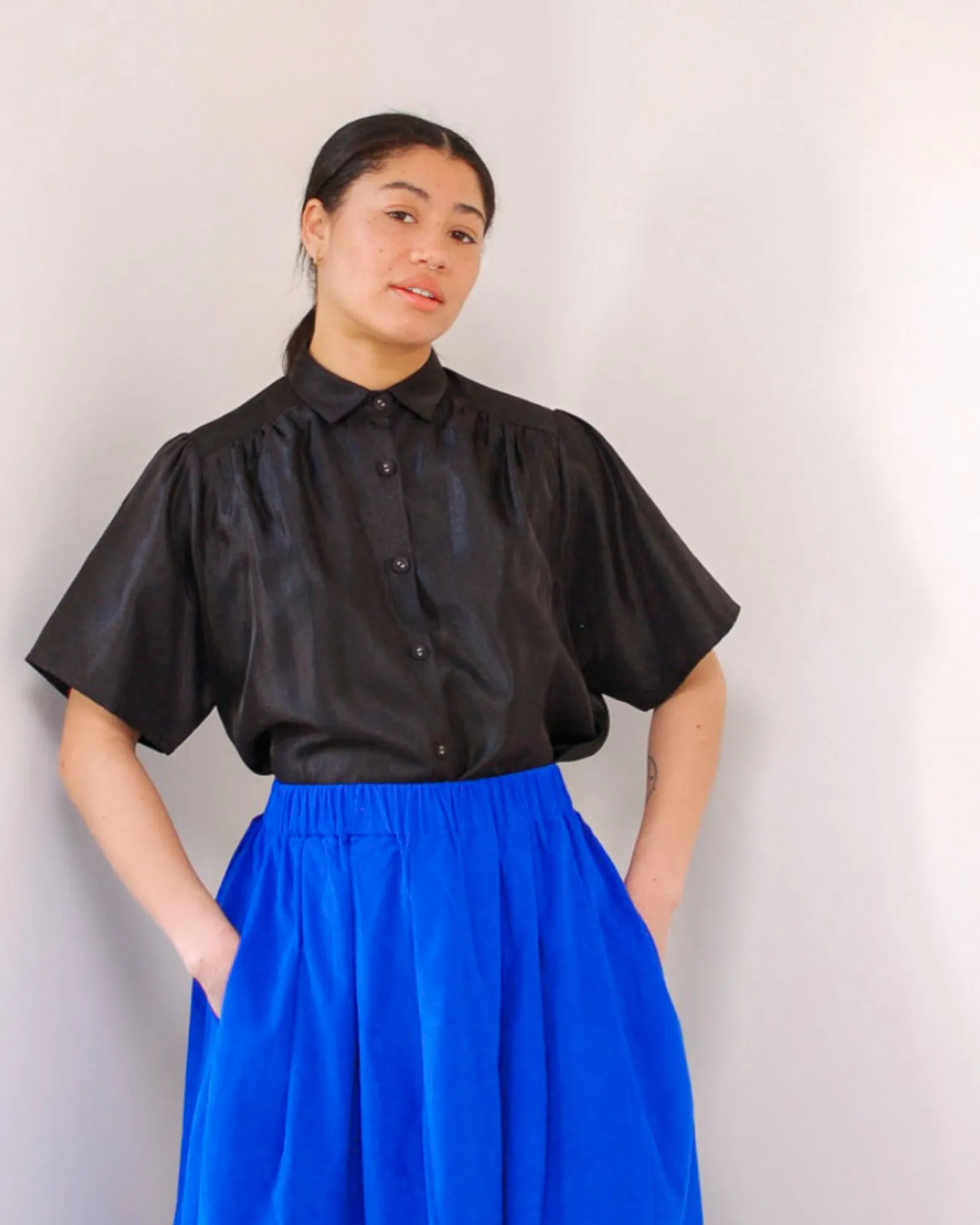 Vintage-Inspired Heritage Black Shirt sold by Kemi Telford product image thumbnail 2